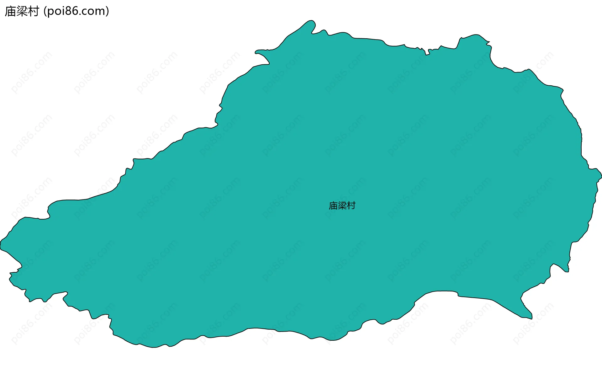 庙梁村边界地图