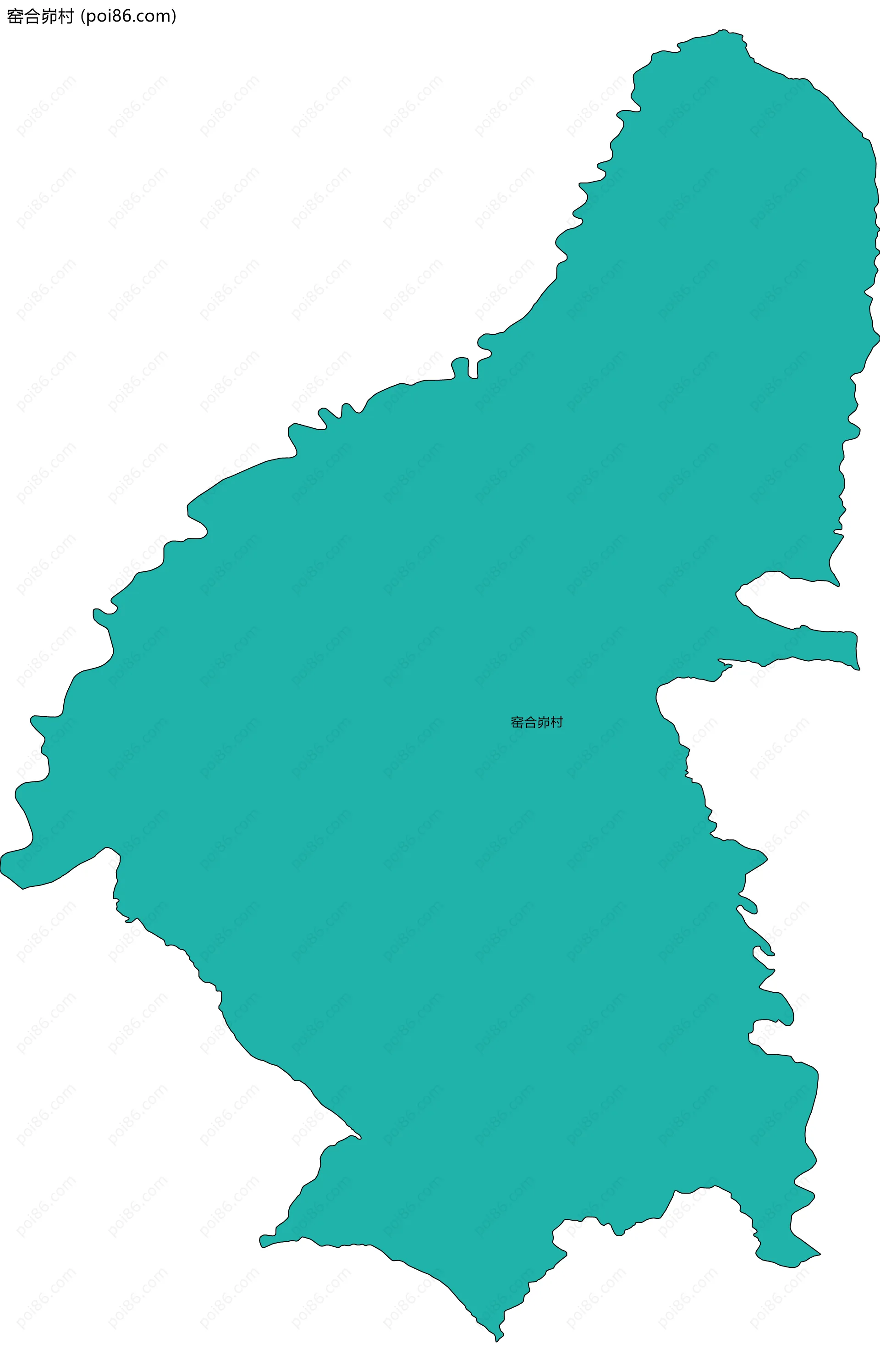 窑合峁村边界地图