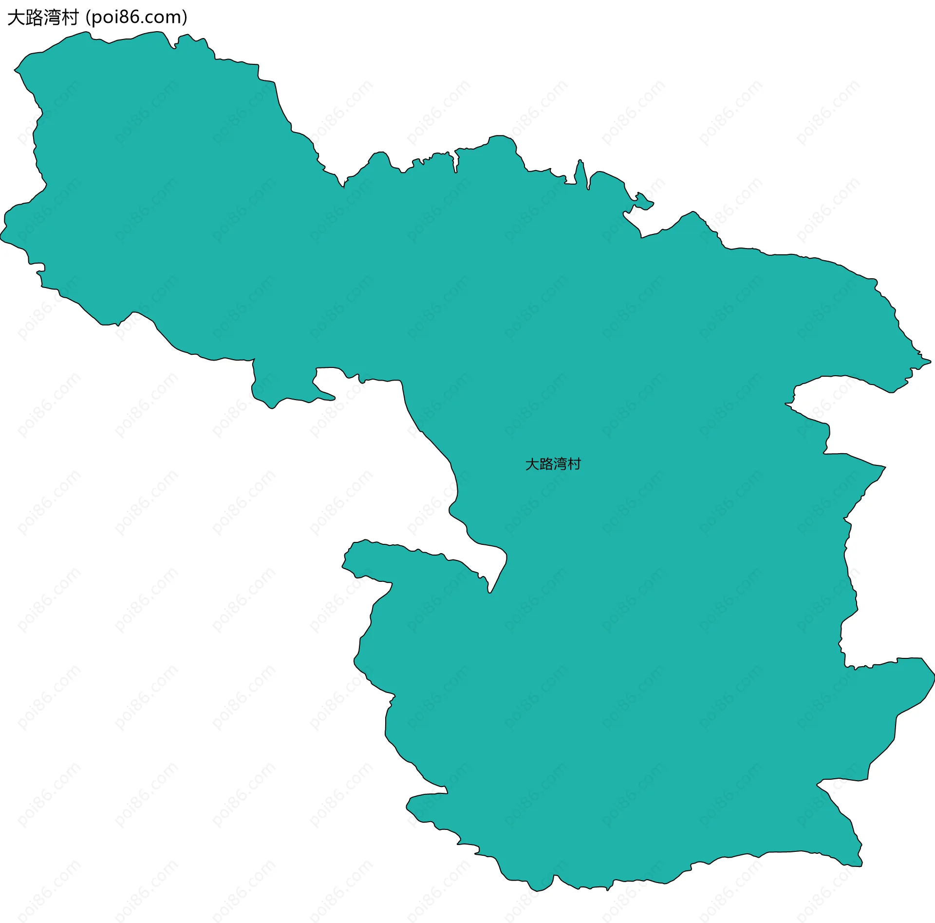 大路湾村边界地图