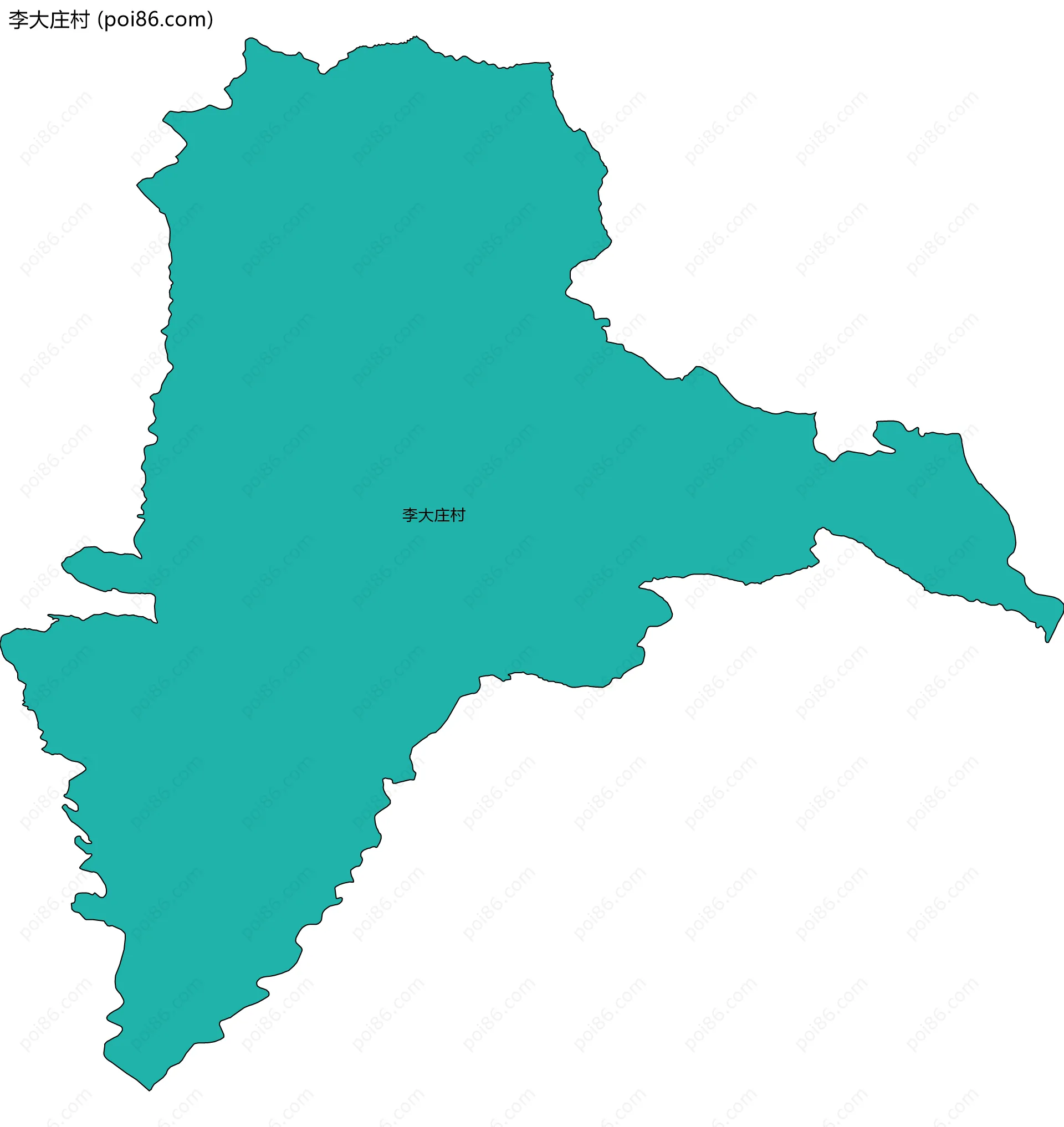 李大庄村边界地图