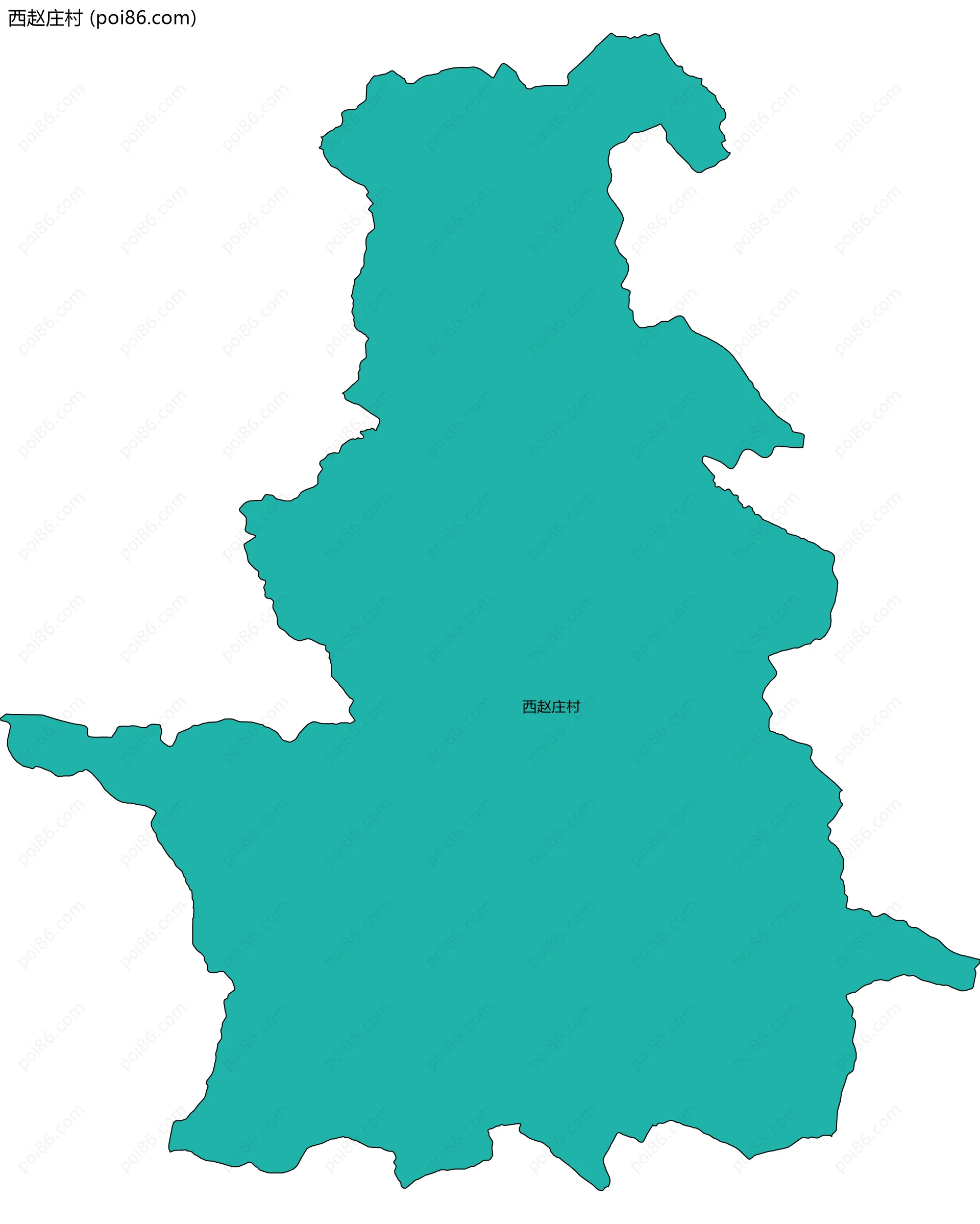 西赵庄村边界地图