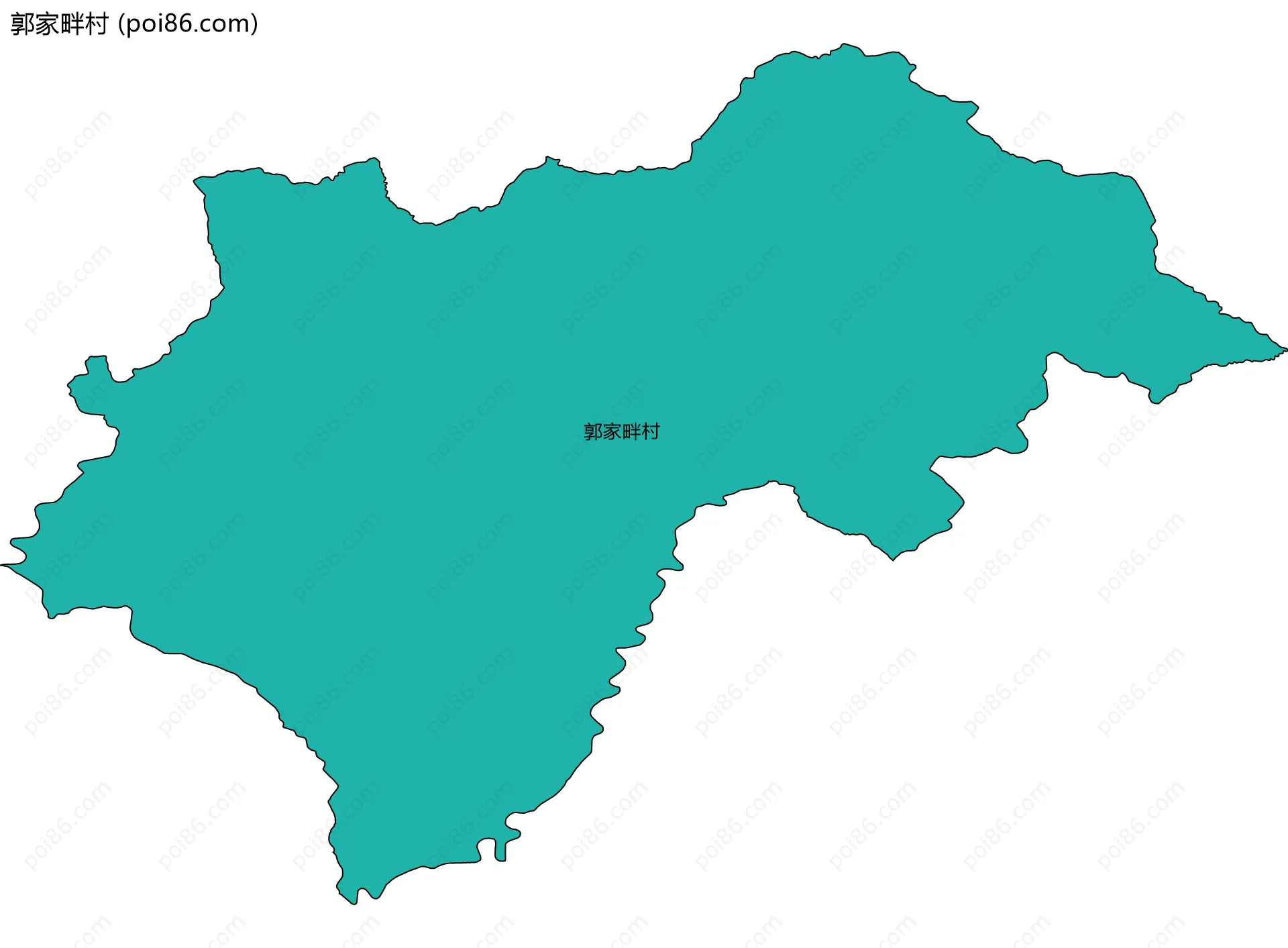 郭家畔村边界地图