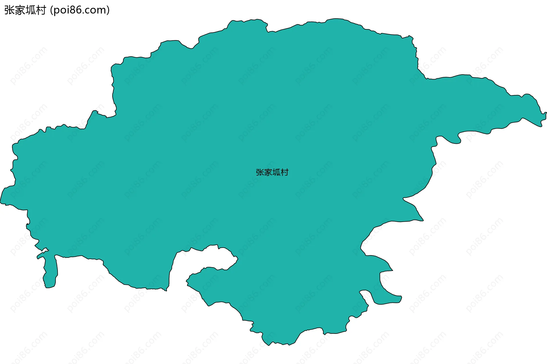 张家坬村边界地图