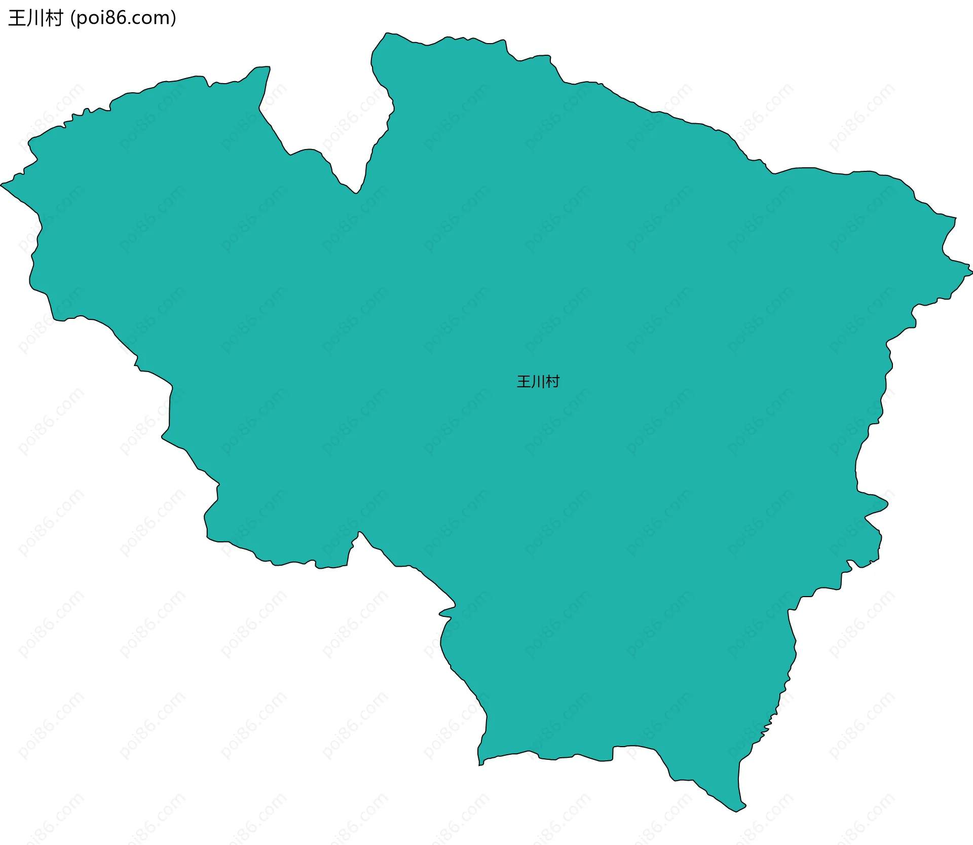 王川村边界地图