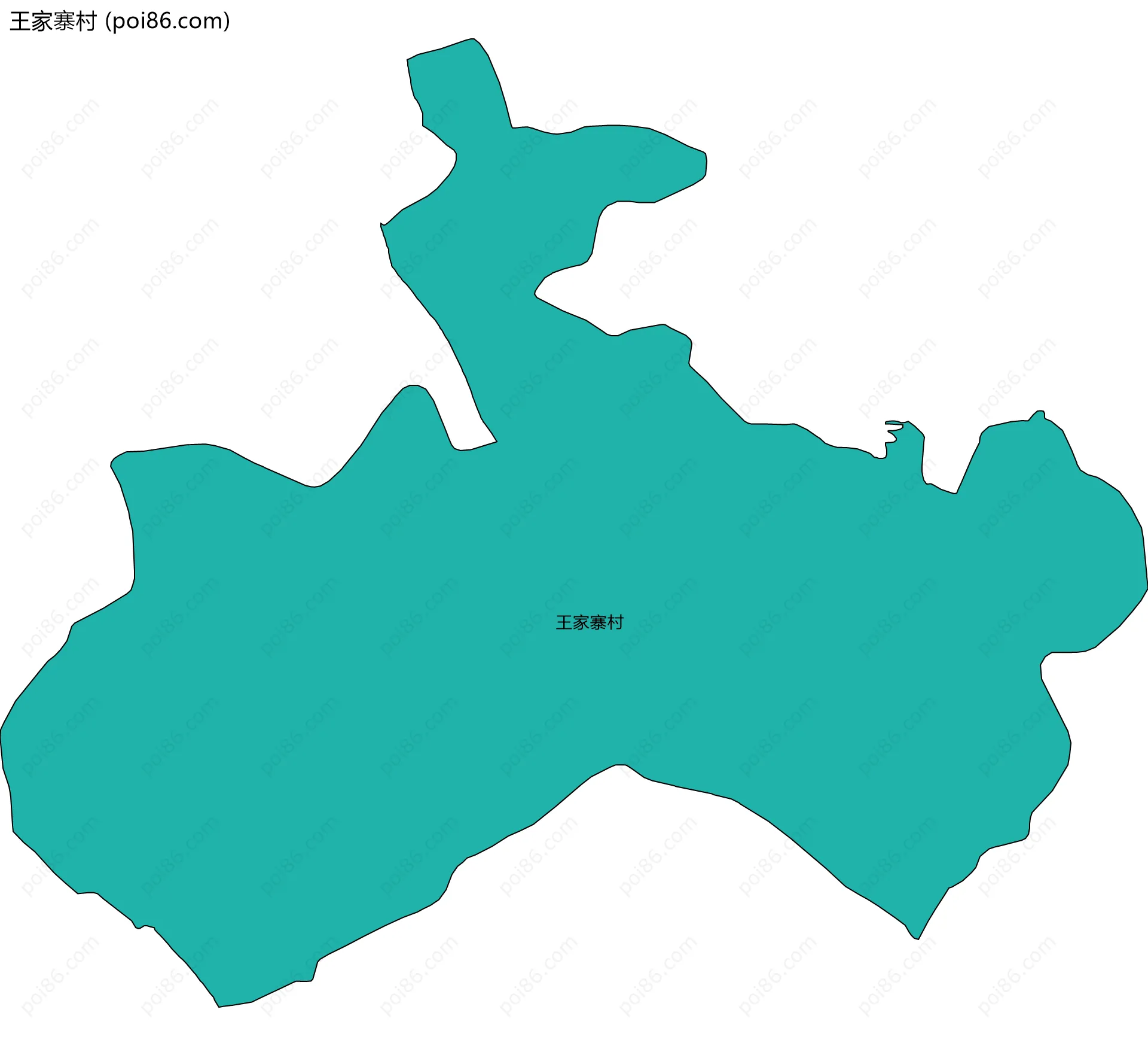 王家寨村边界地图