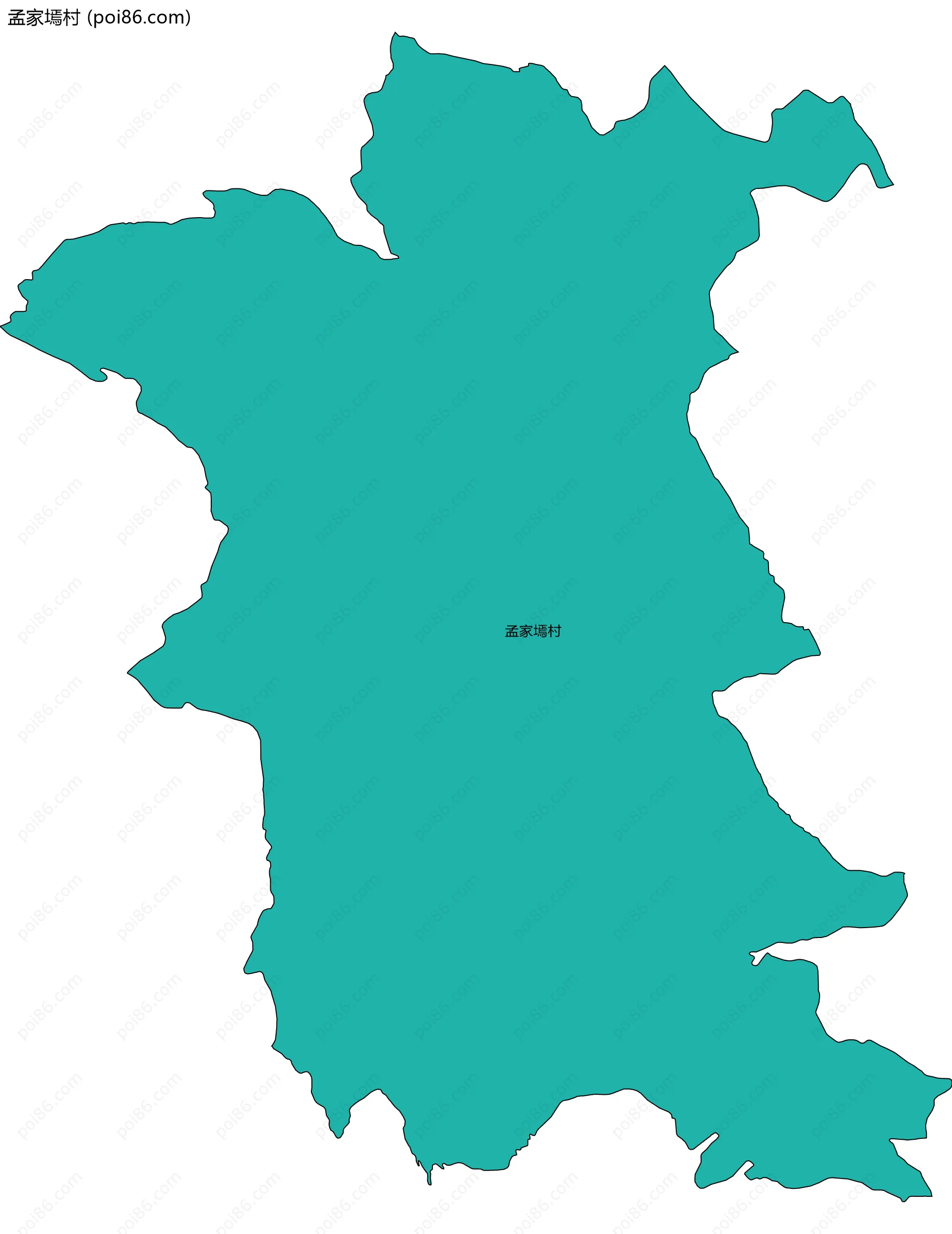 孟家墕村边界地图