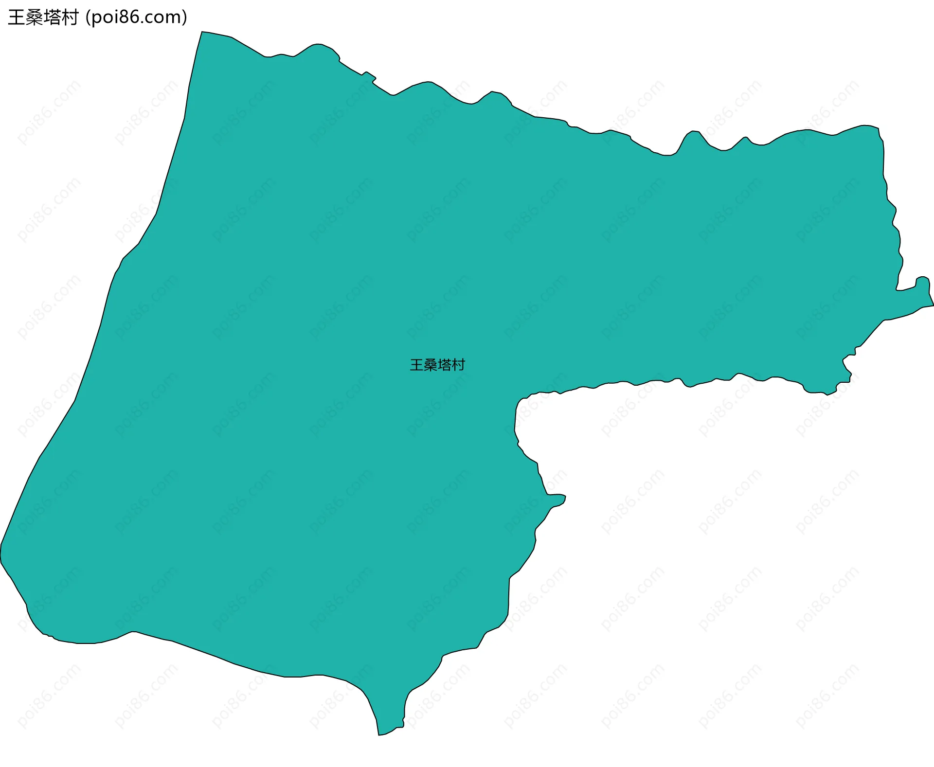 王桑塔村边界地图