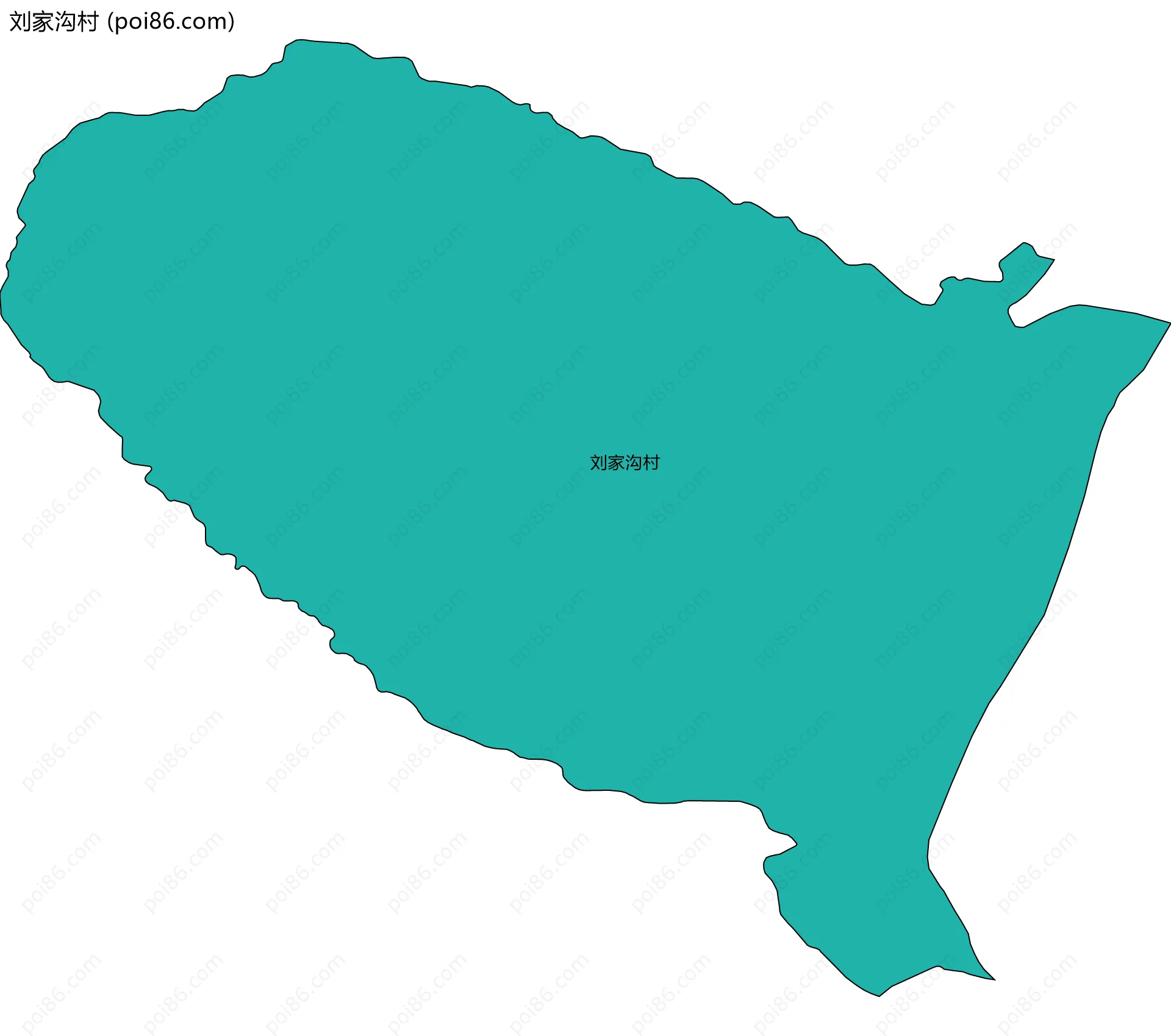 刘家沟村边界地图