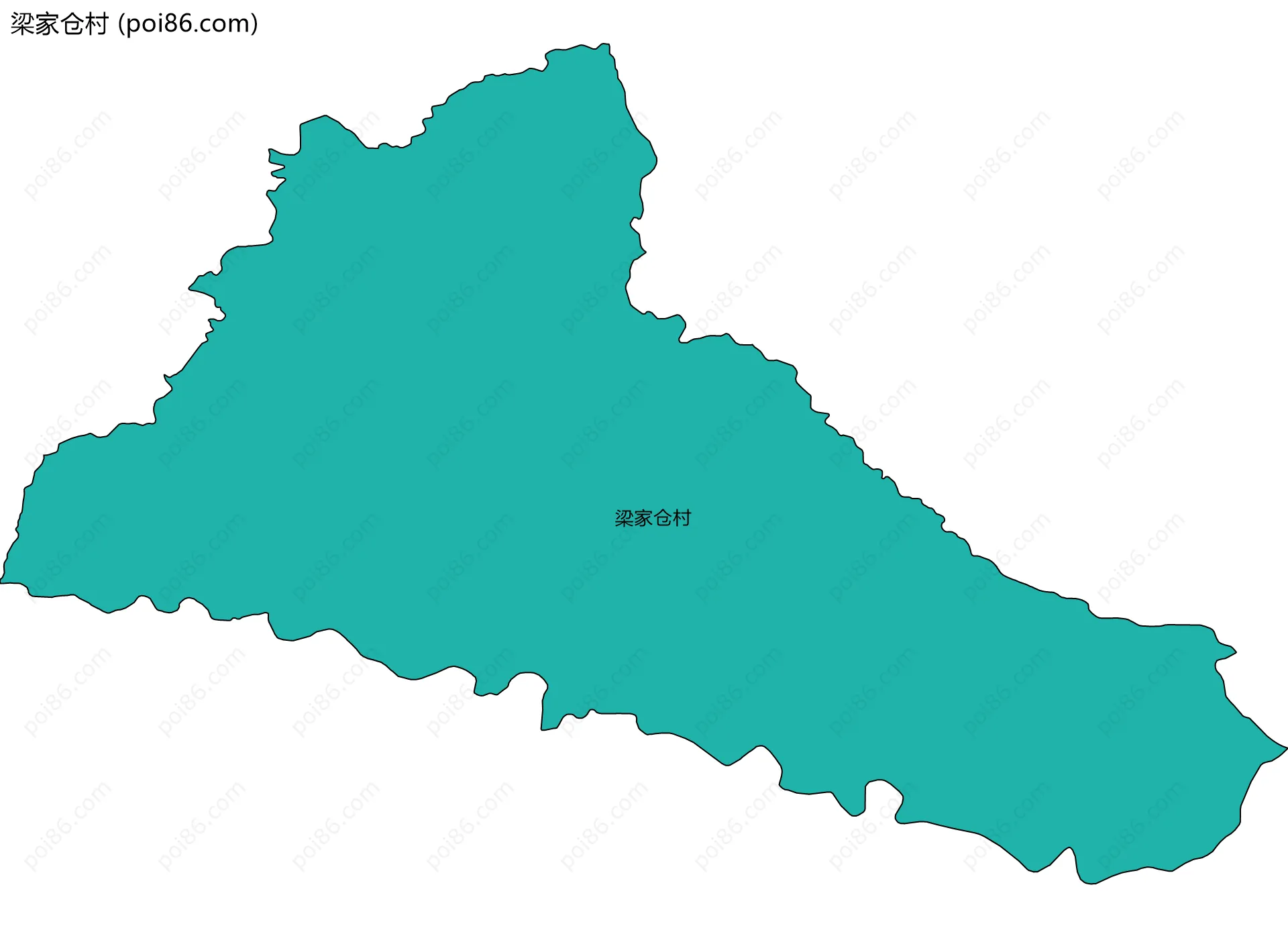 梁家仓村边界地图