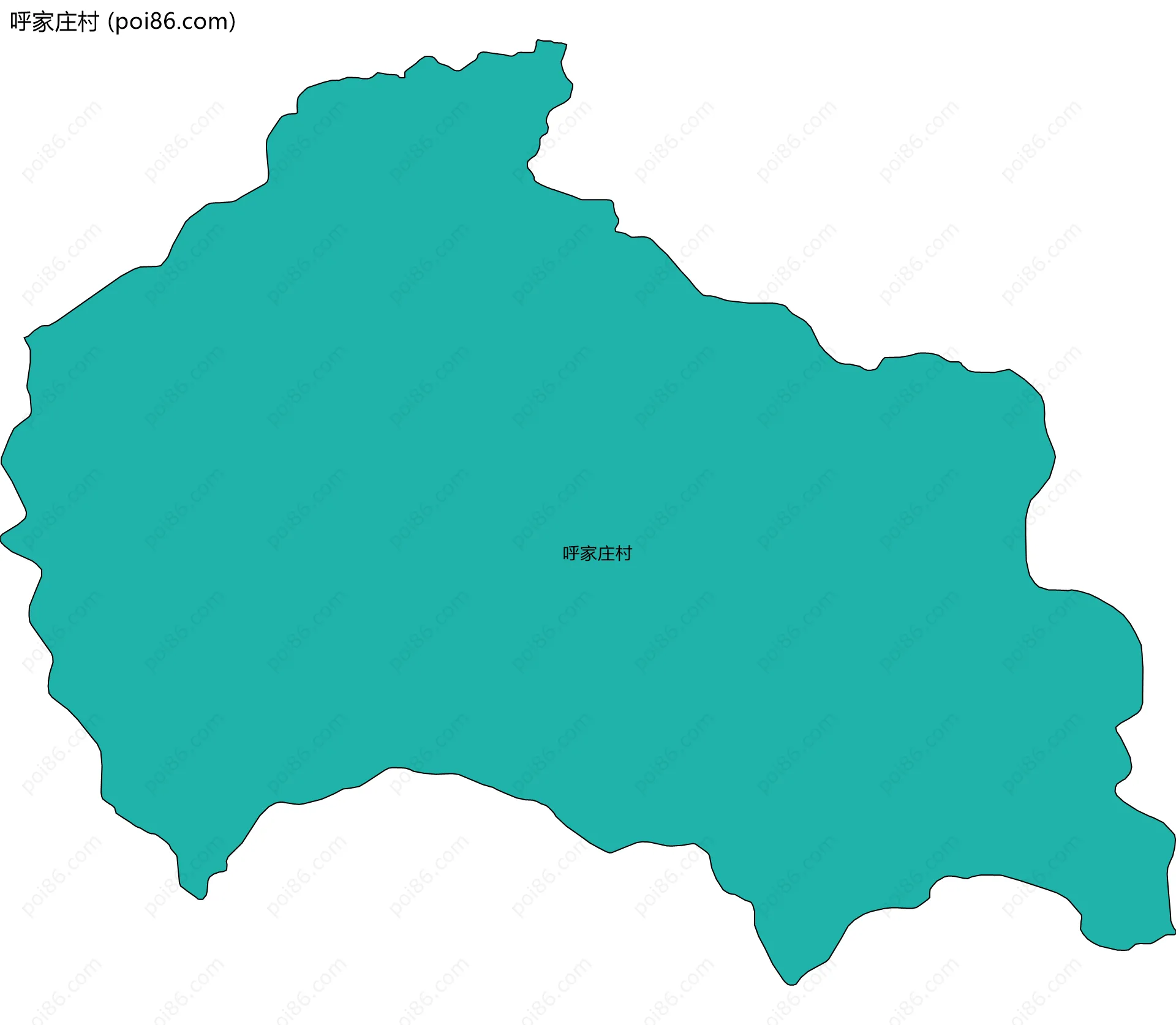 呼家庄村边界地图