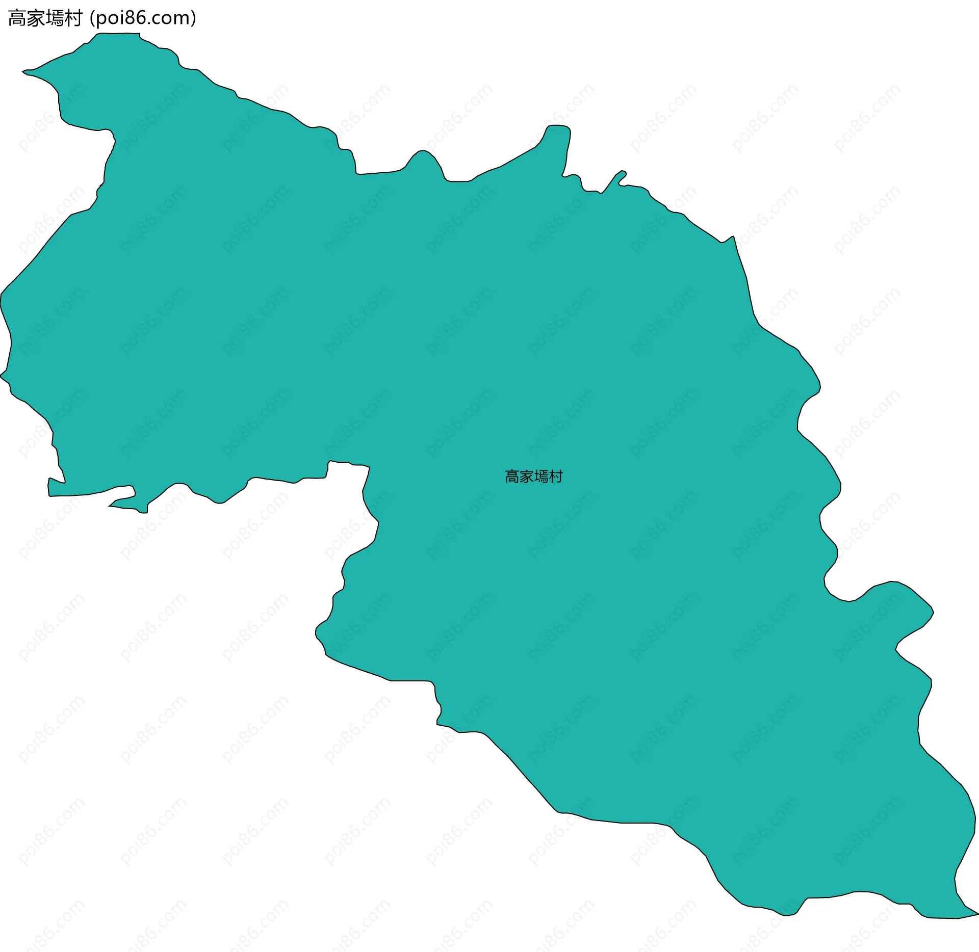 高家墕村边界地图