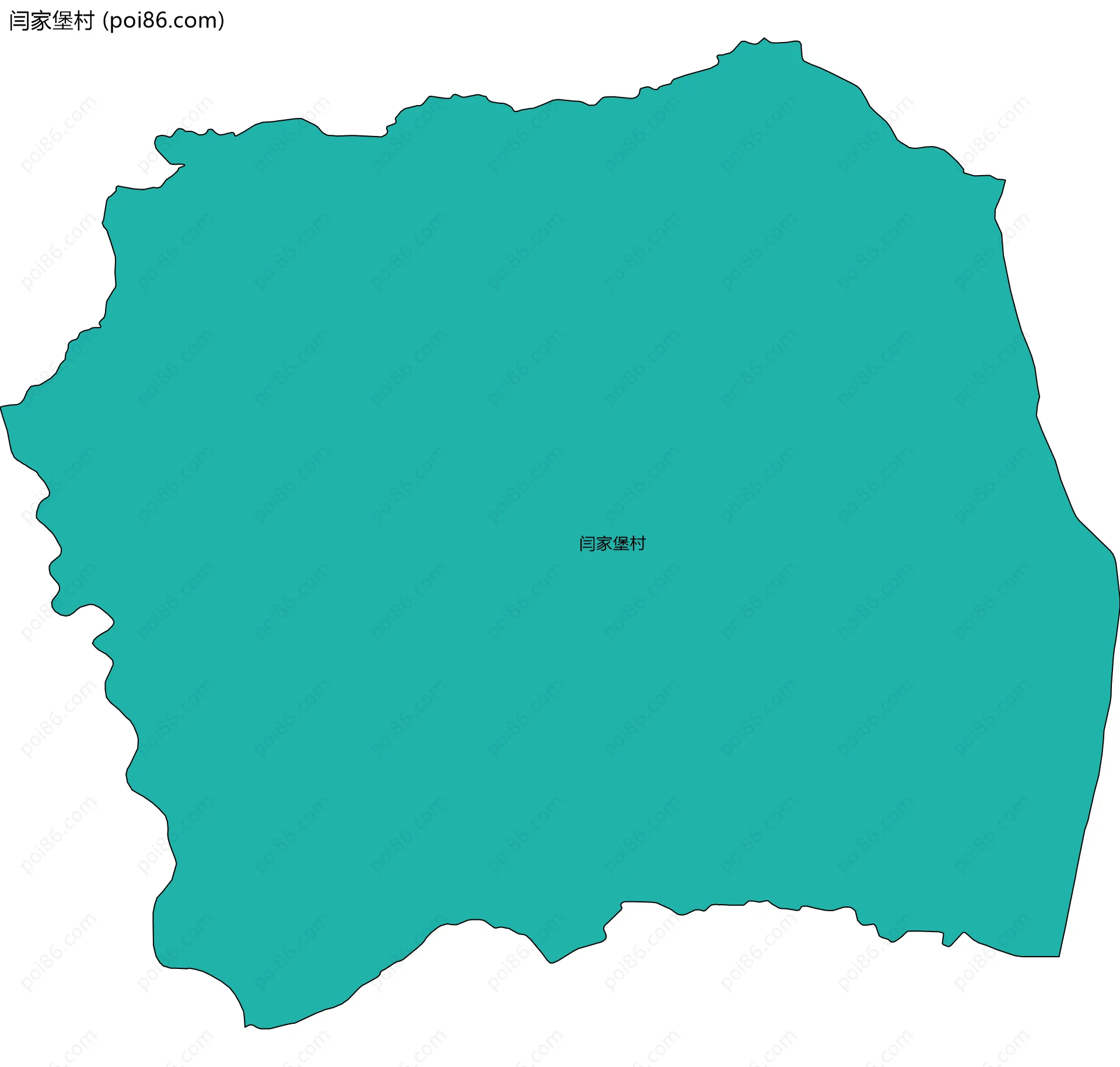 闫家堡村边界地图