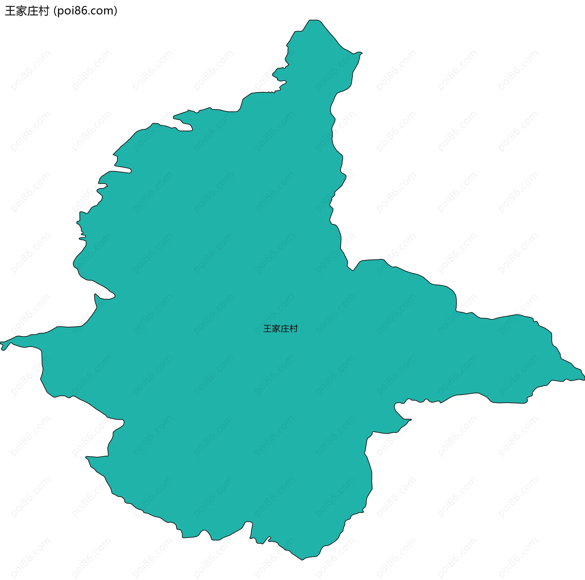 王家庄村边界地图