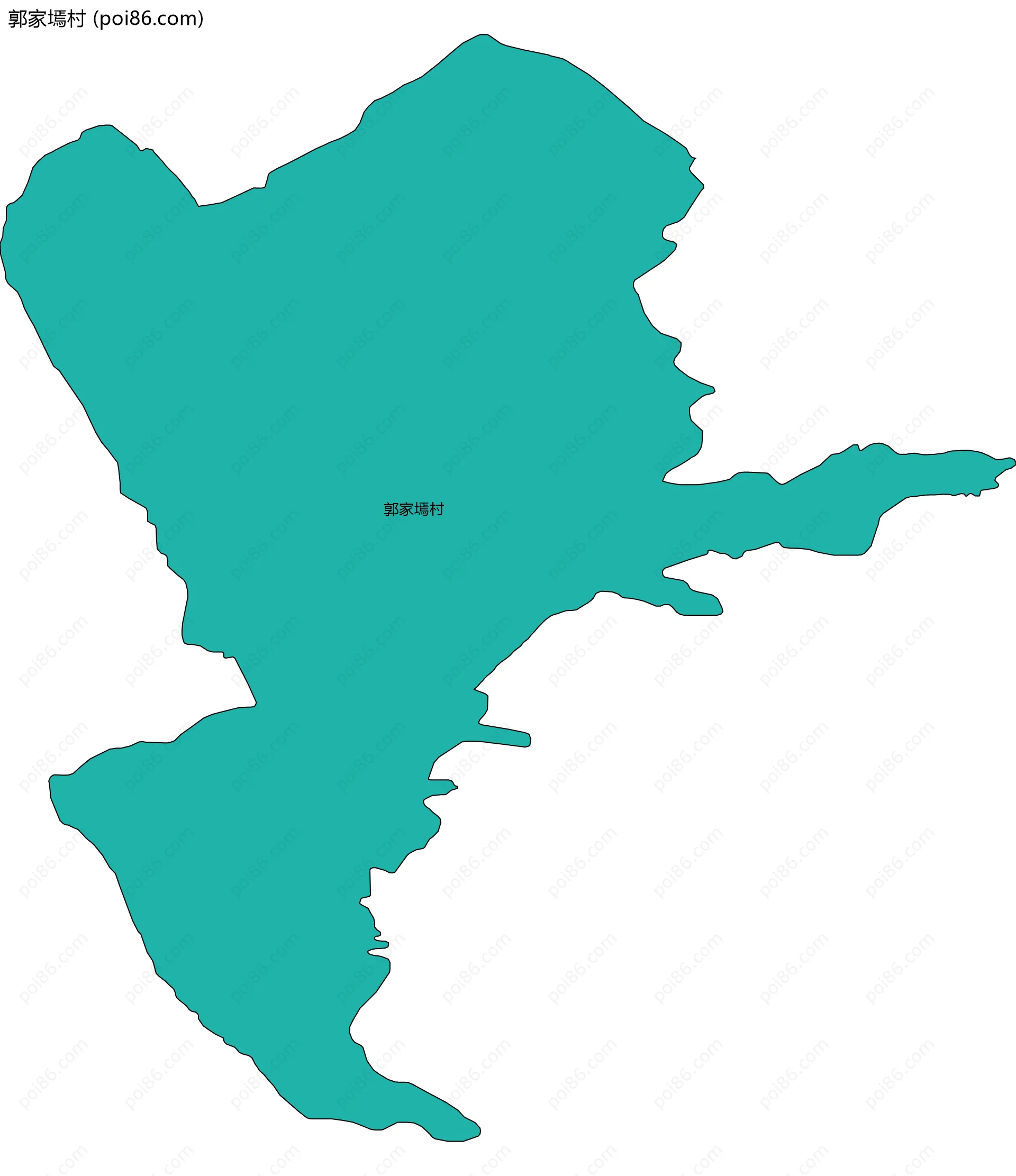 郭家墕村边界地图