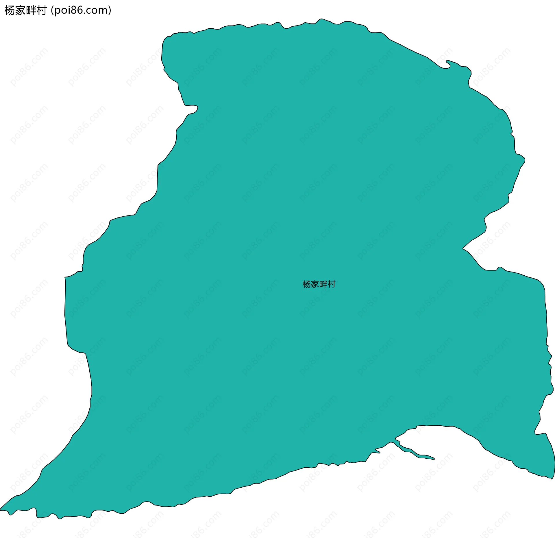 杨家畔村边界地图