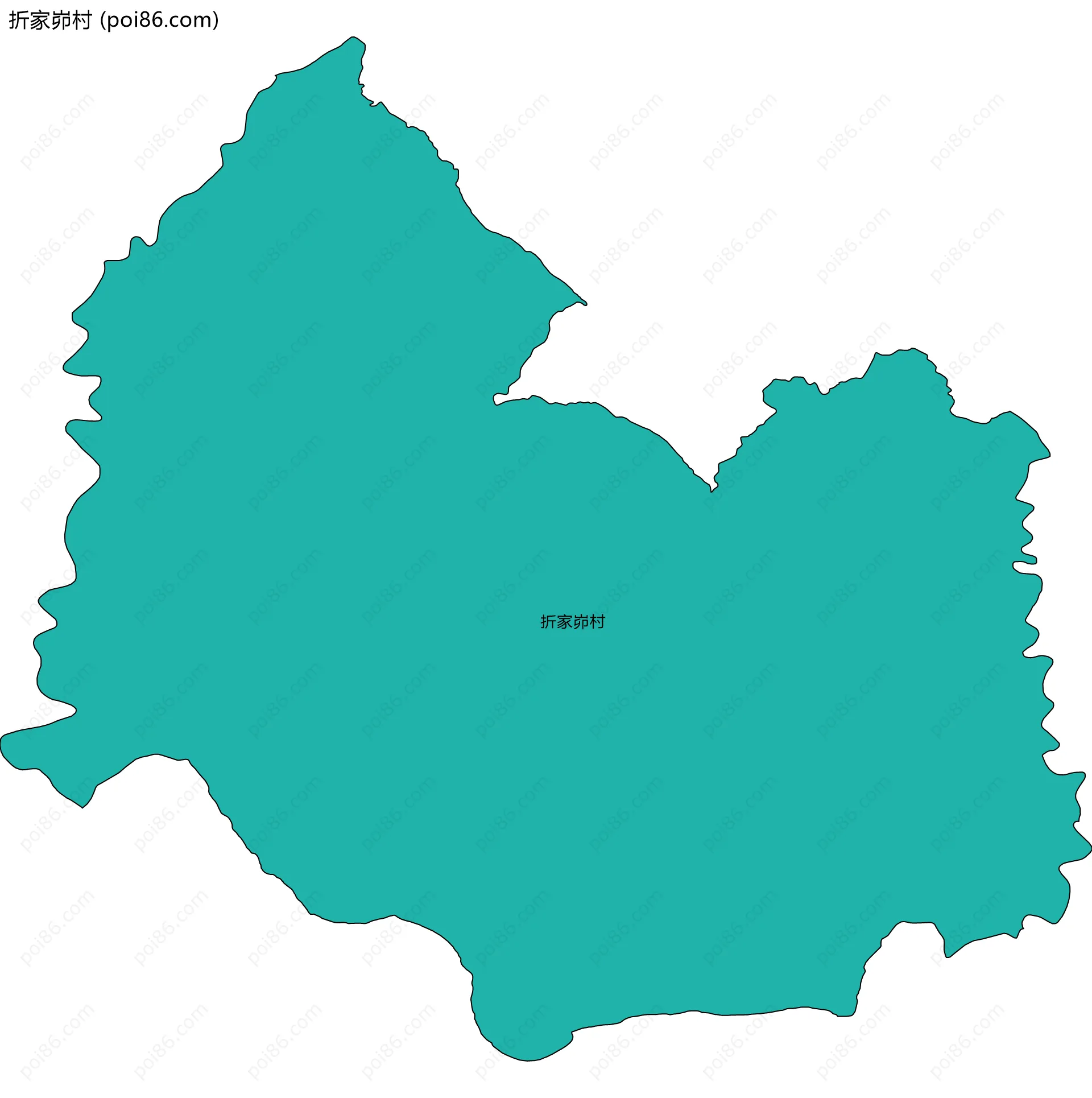 折家峁村边界地图