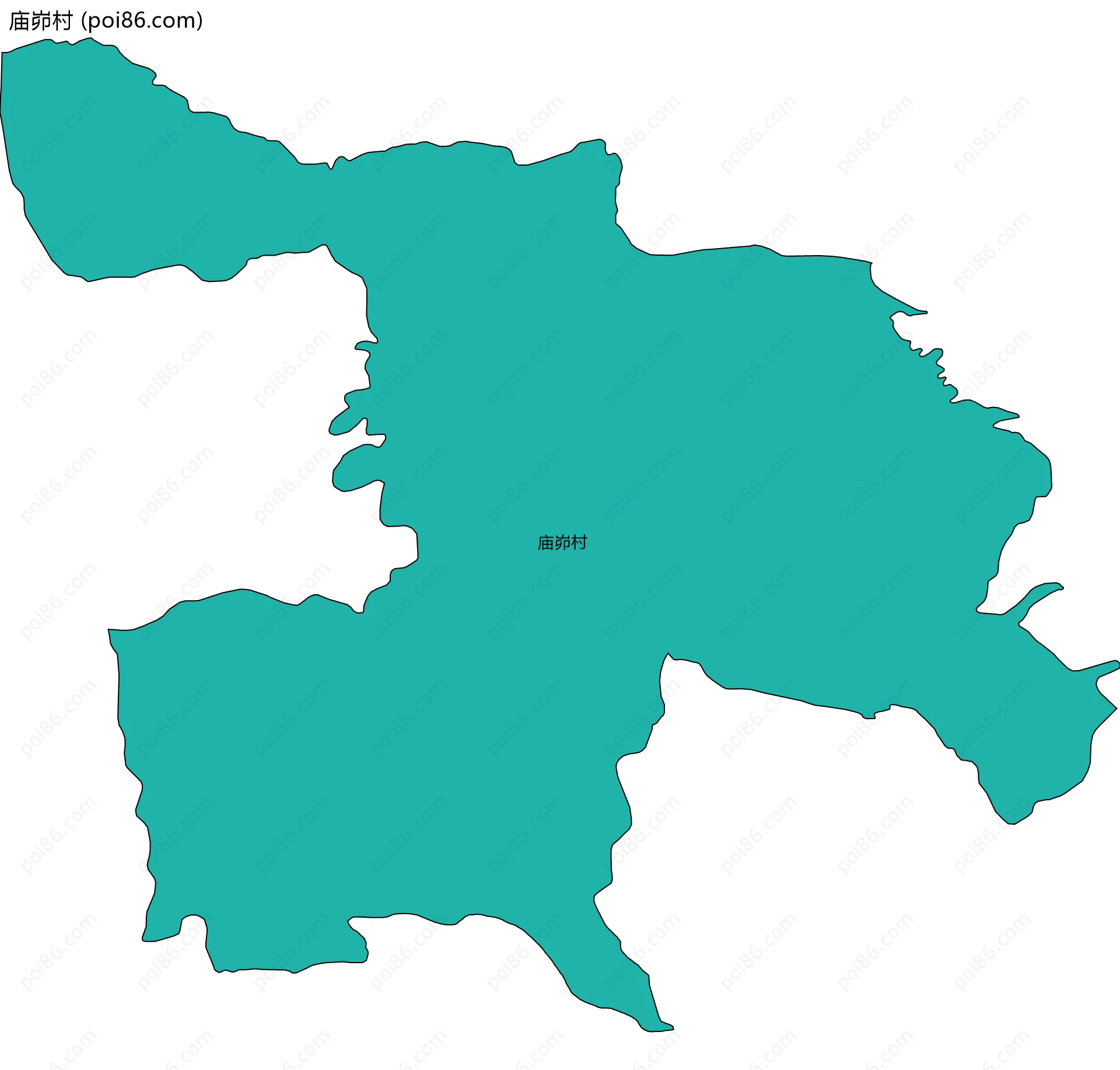 庙峁村边界地图