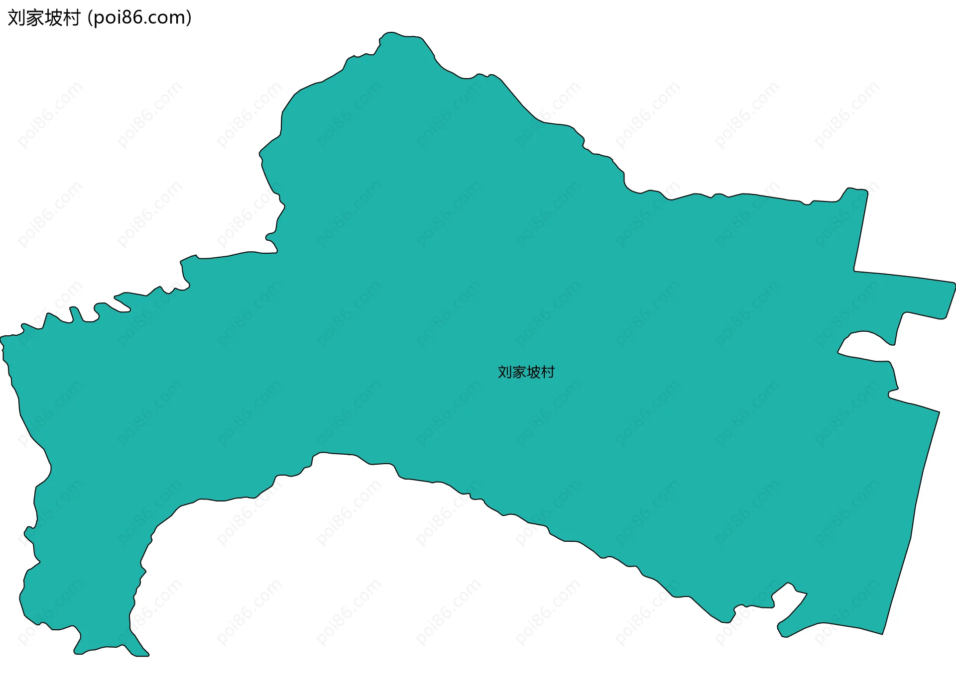 刘家坡村边界地图