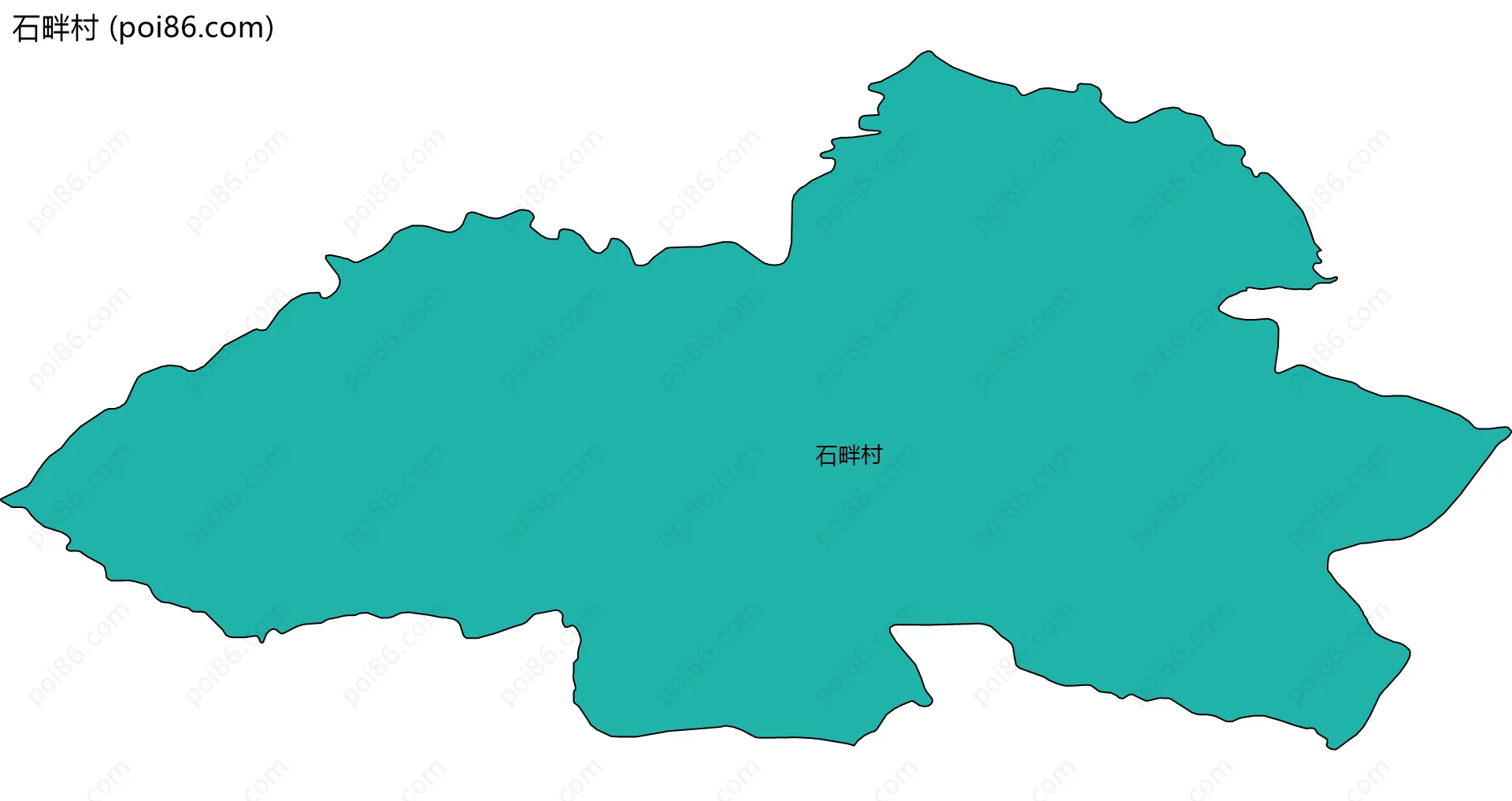 石畔村边界地图