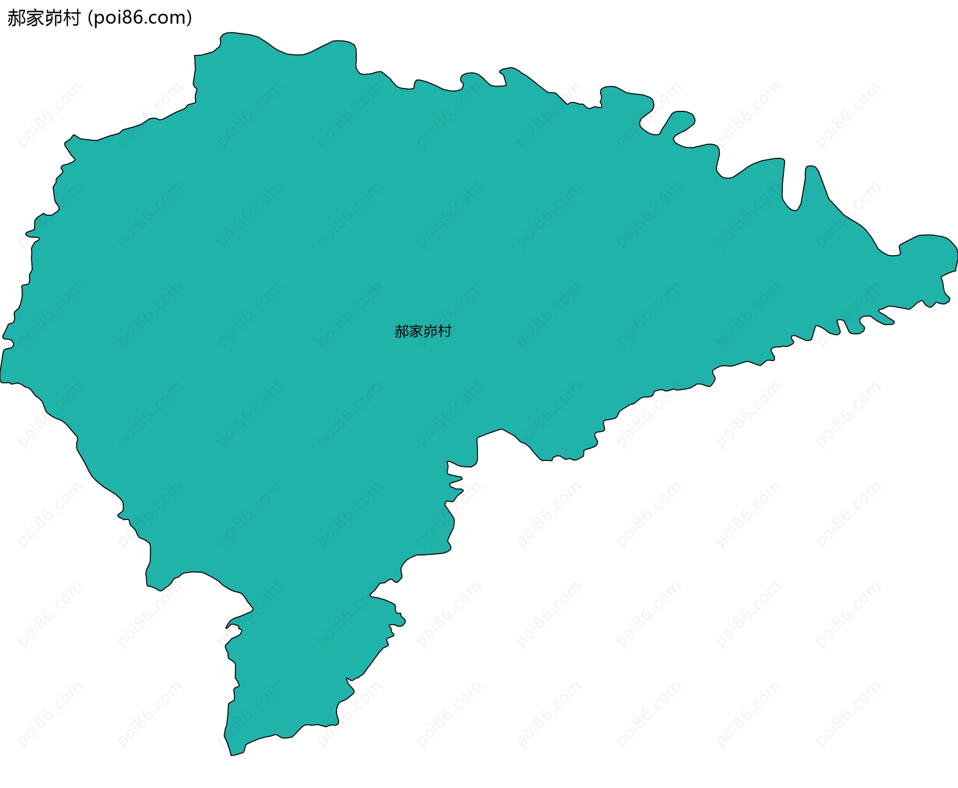 郝家峁村边界地图