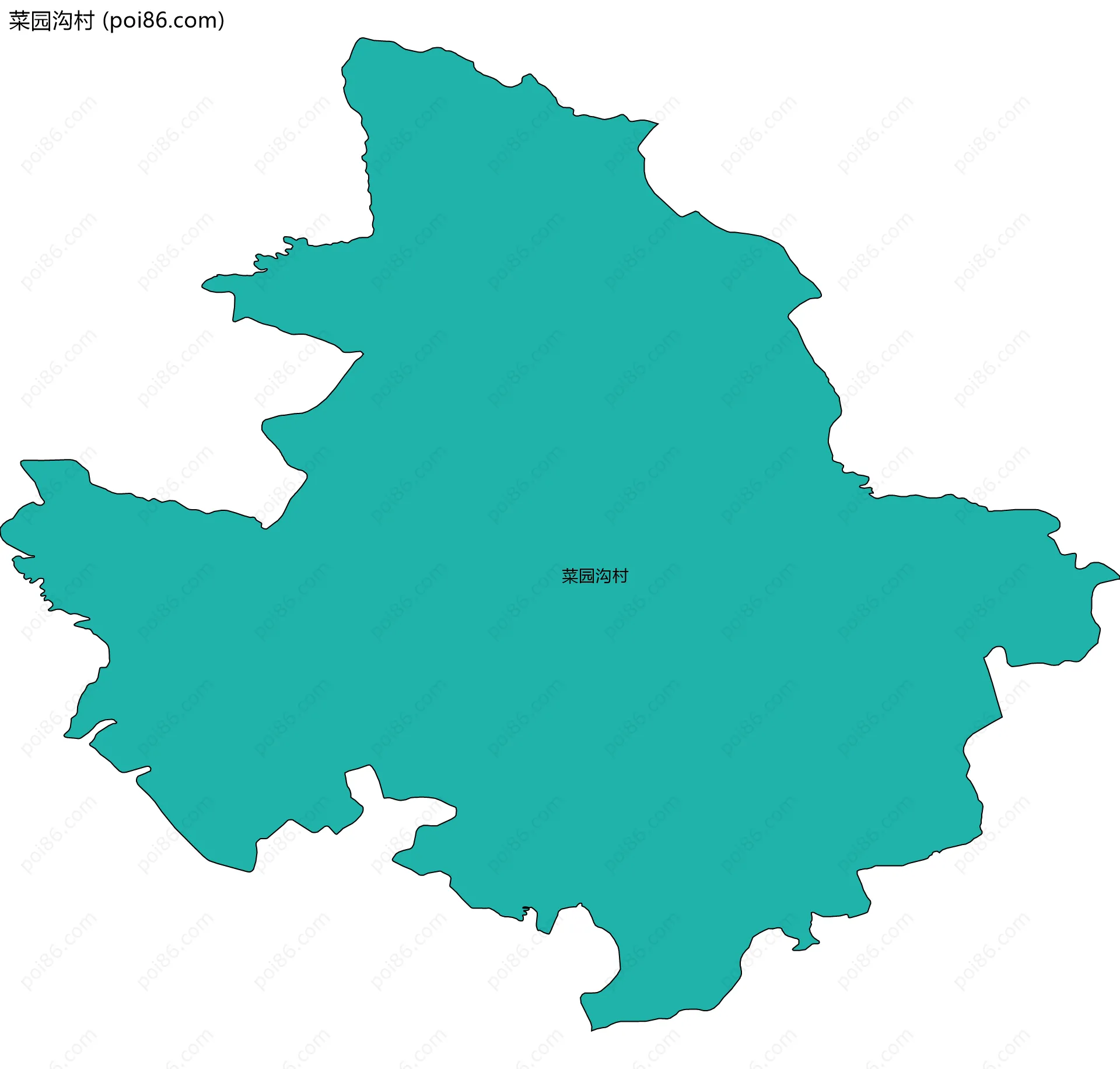 菜园沟村边界地图