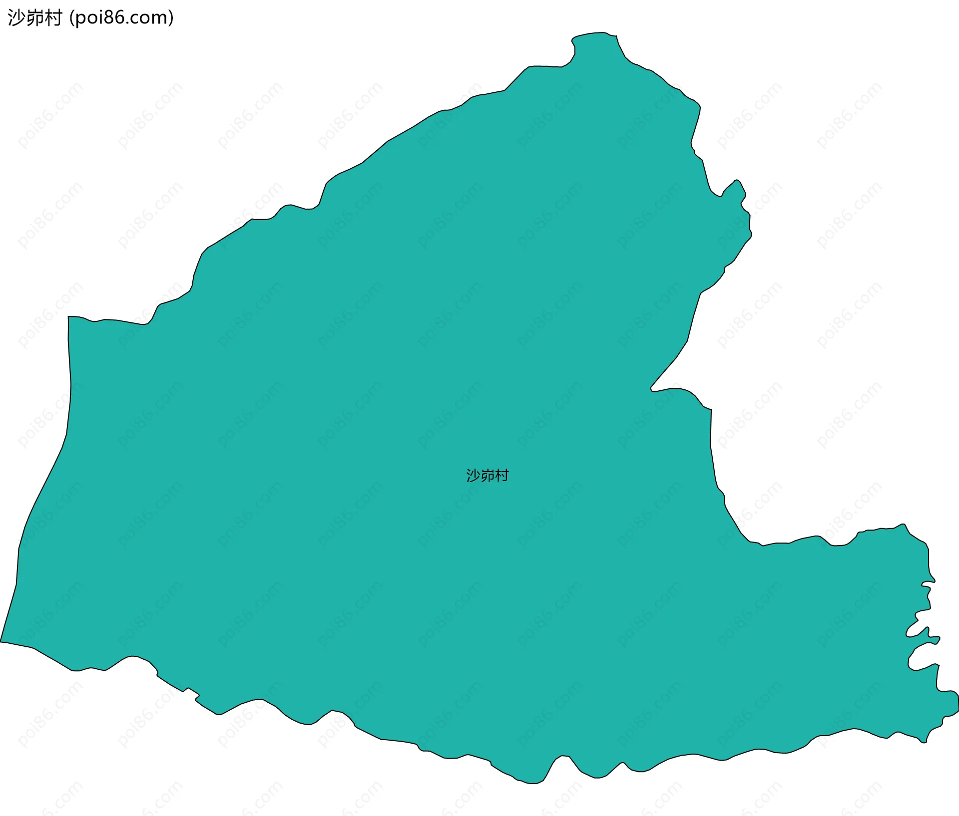 沙峁村边界地图