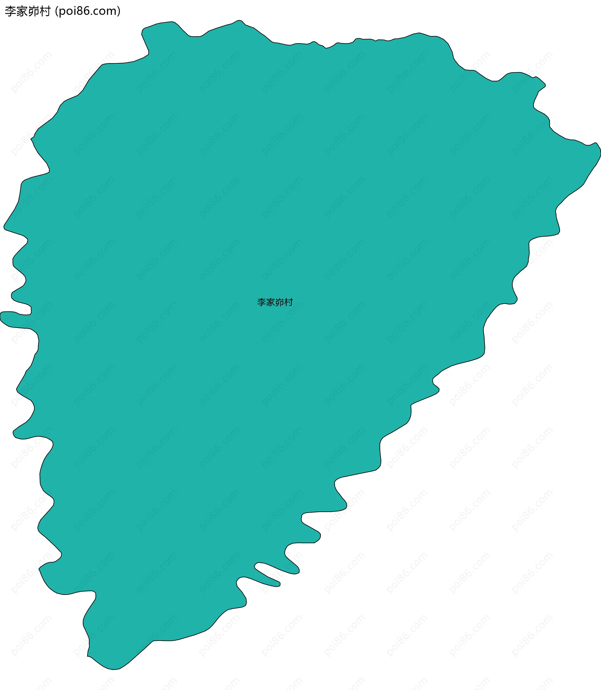 李家峁村边界地图