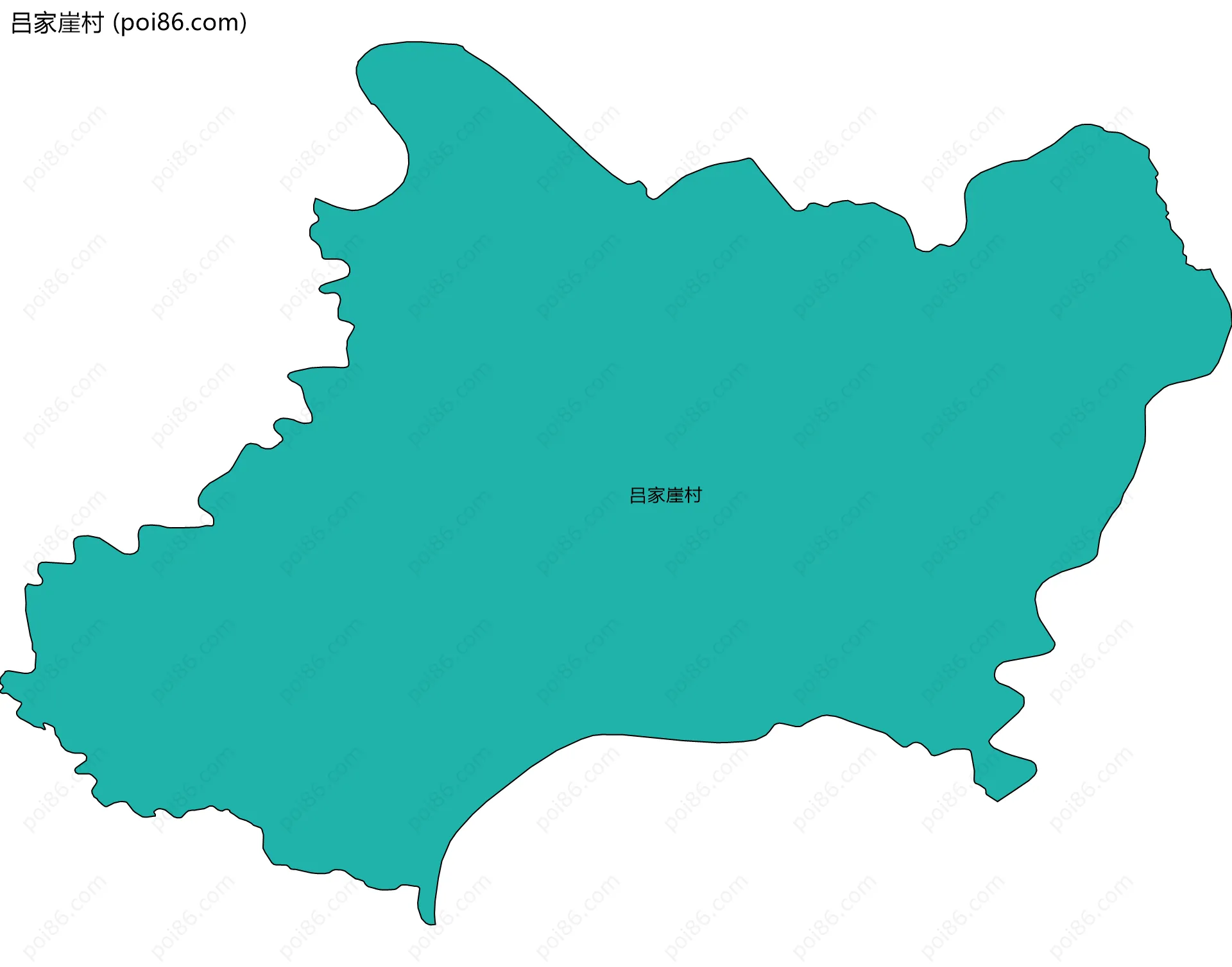 吕家崖村边界地图