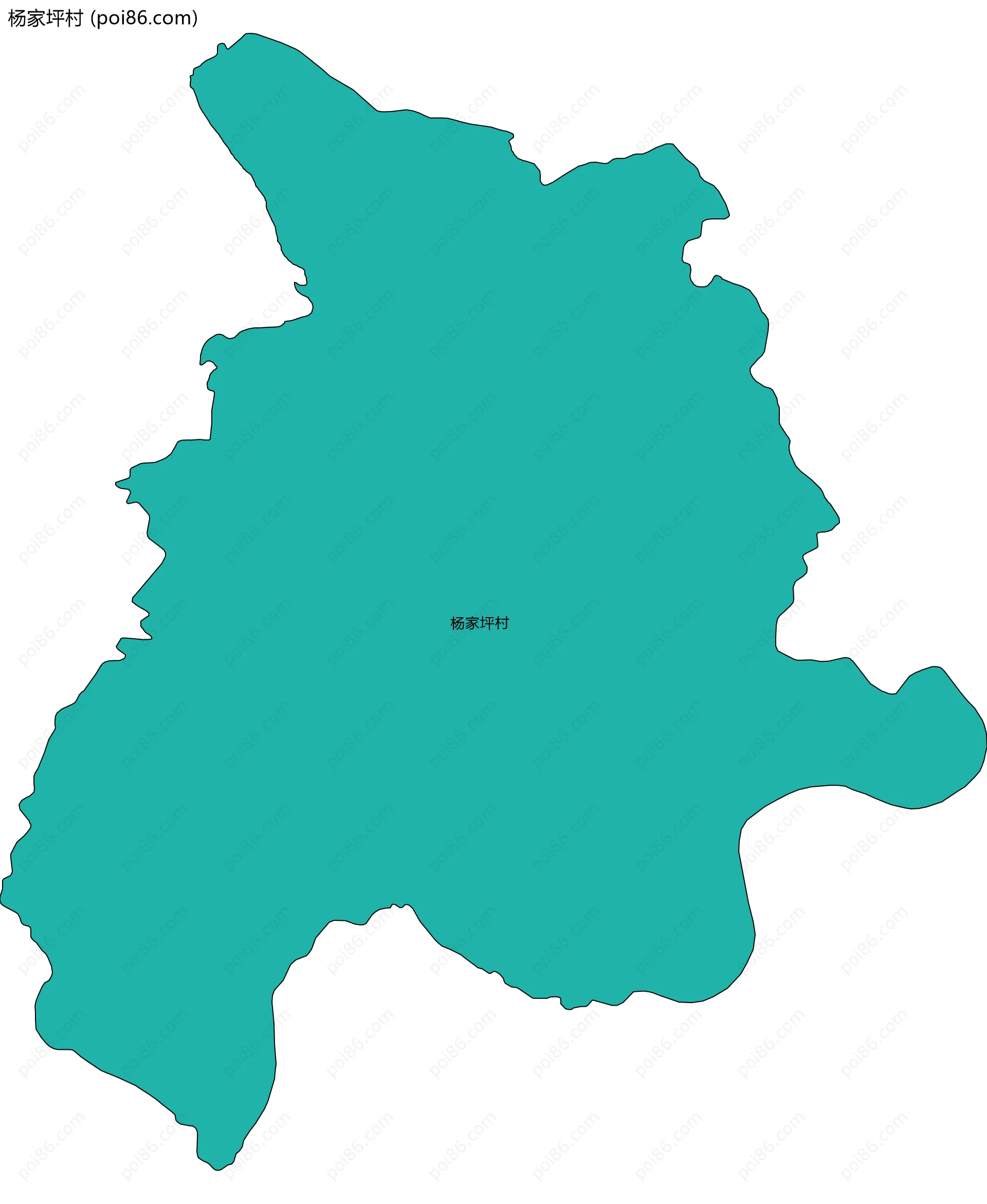 杨家坪村边界地图