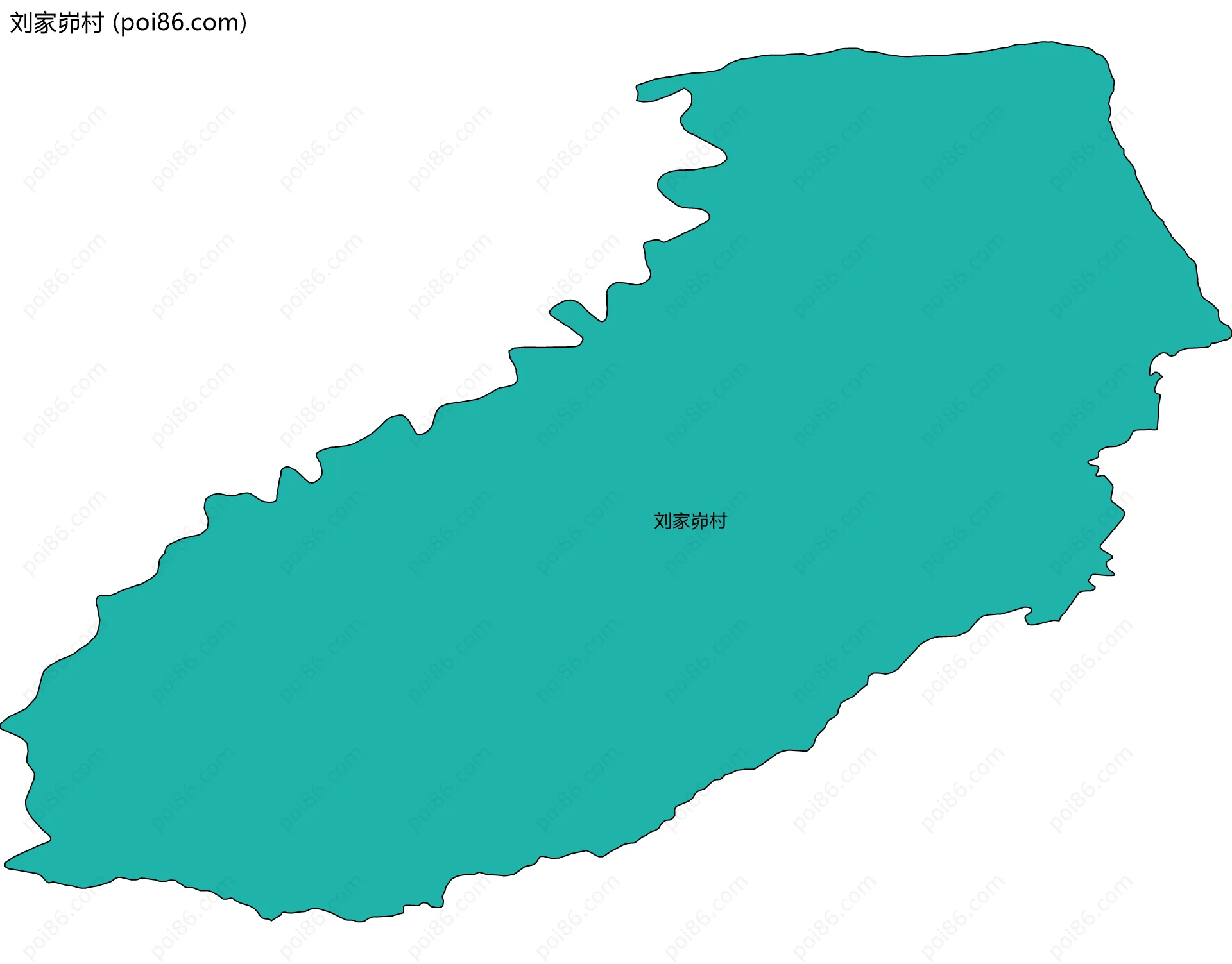 刘家峁村边界地图