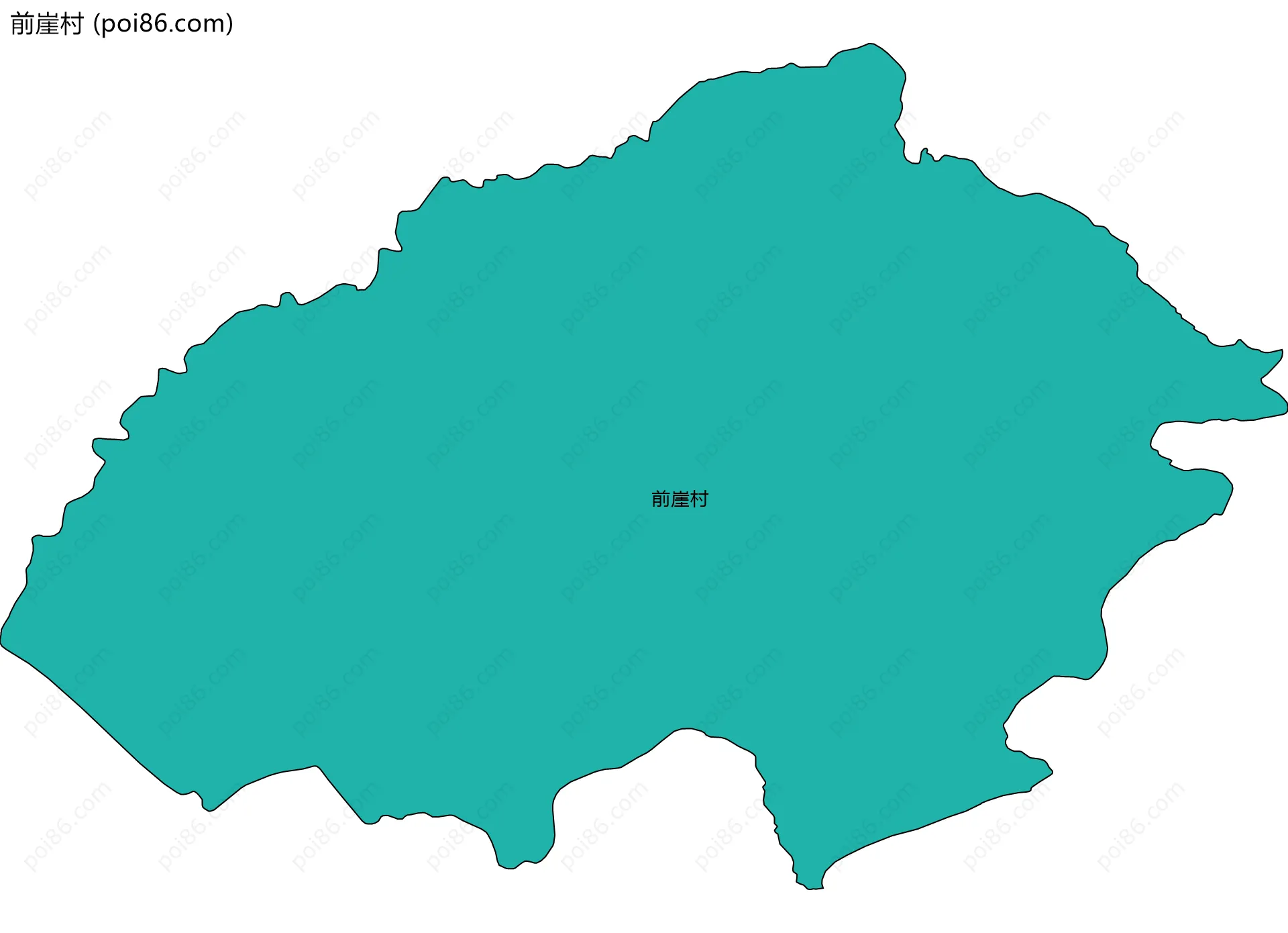 前崖村边界地图