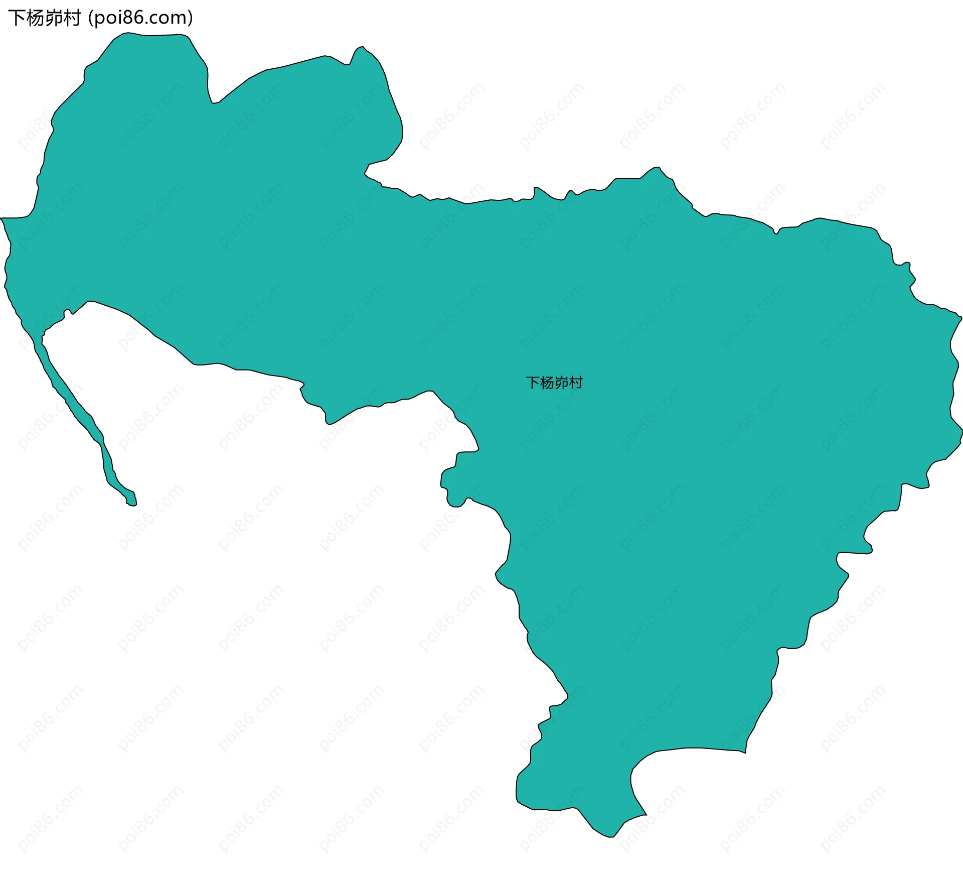 下杨峁村边界地图
