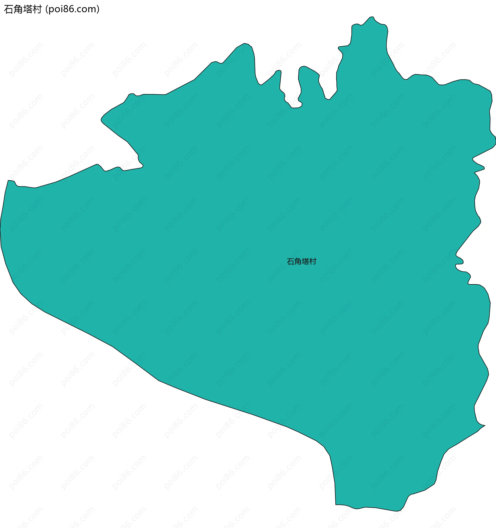 石角塔村边界地图