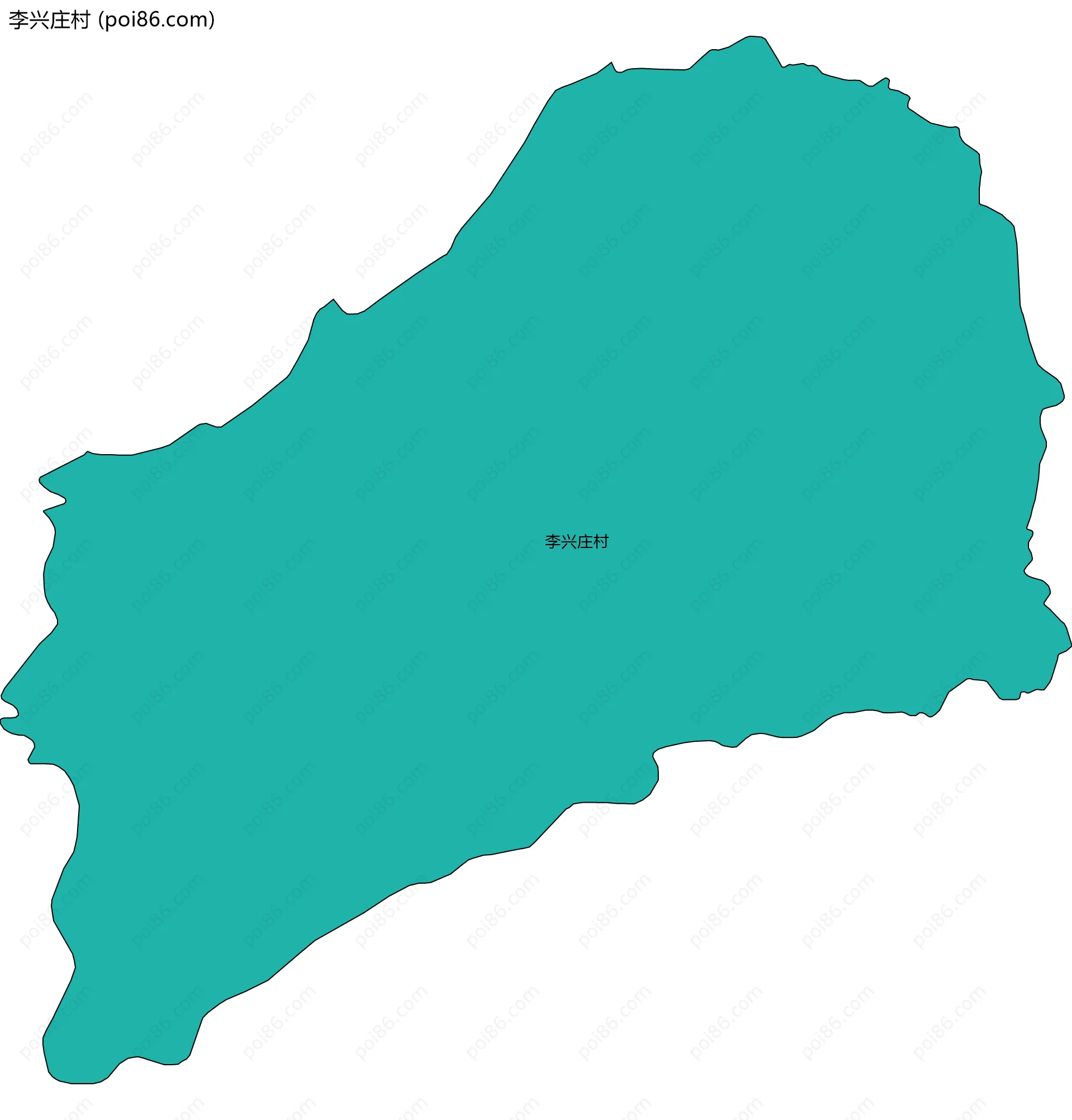 李兴庄村边界地图