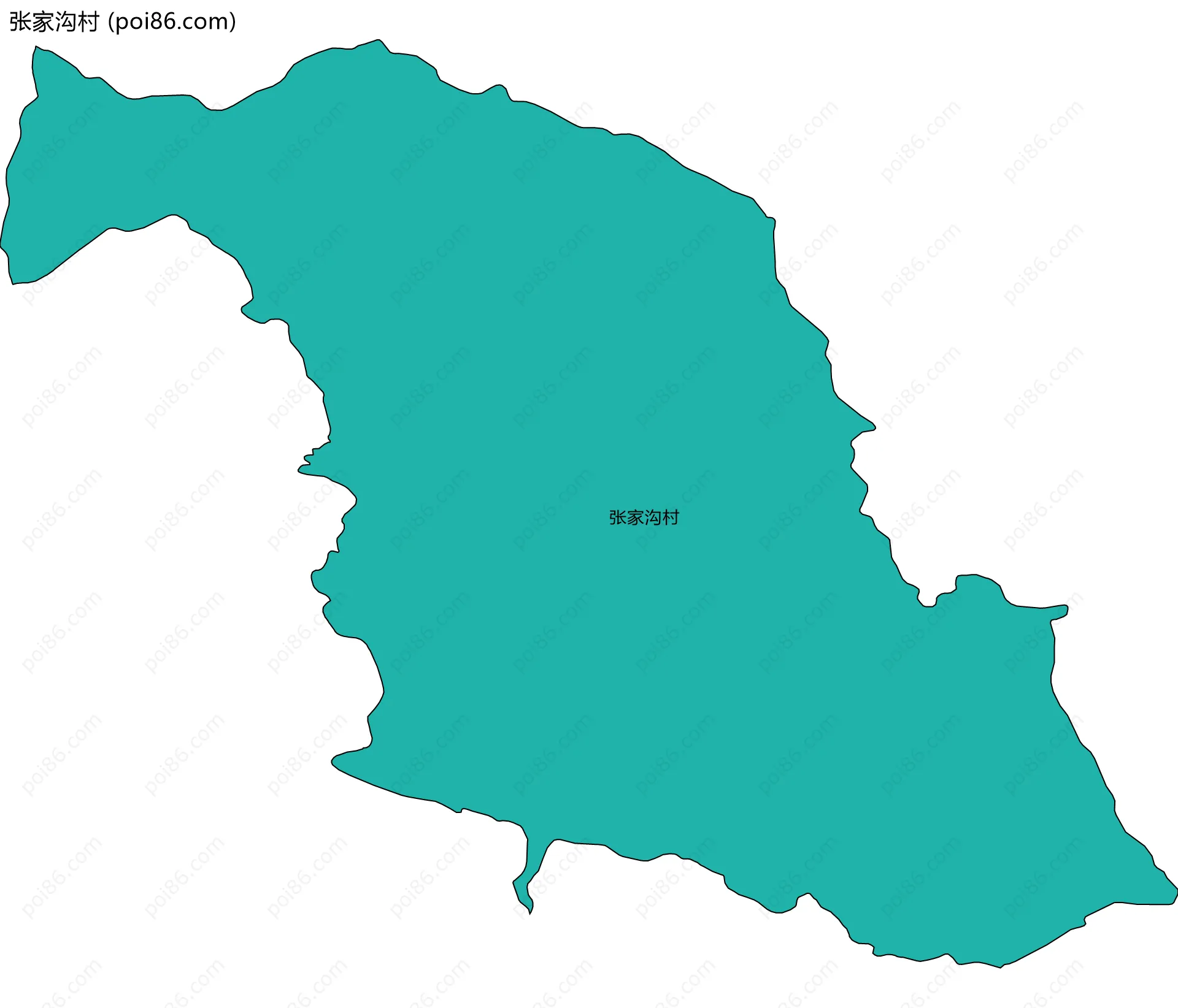 张家沟村边界地图