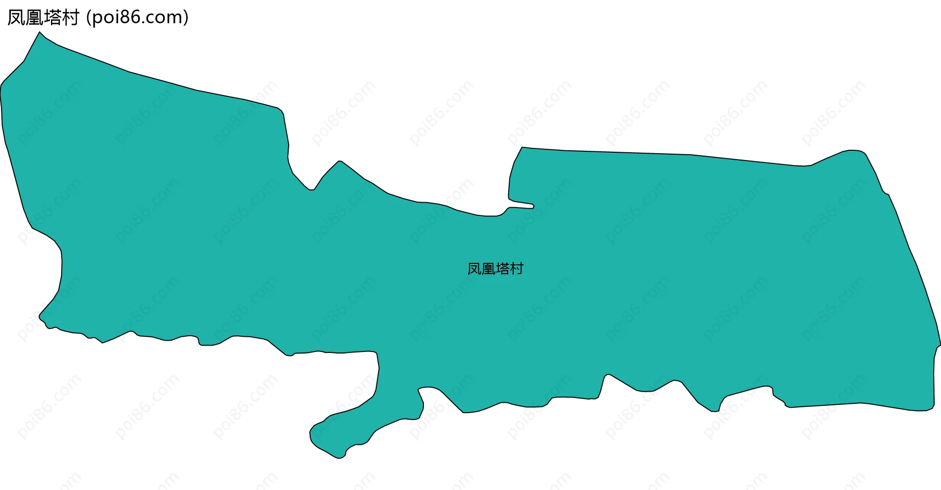 凤凰塔村边界地图