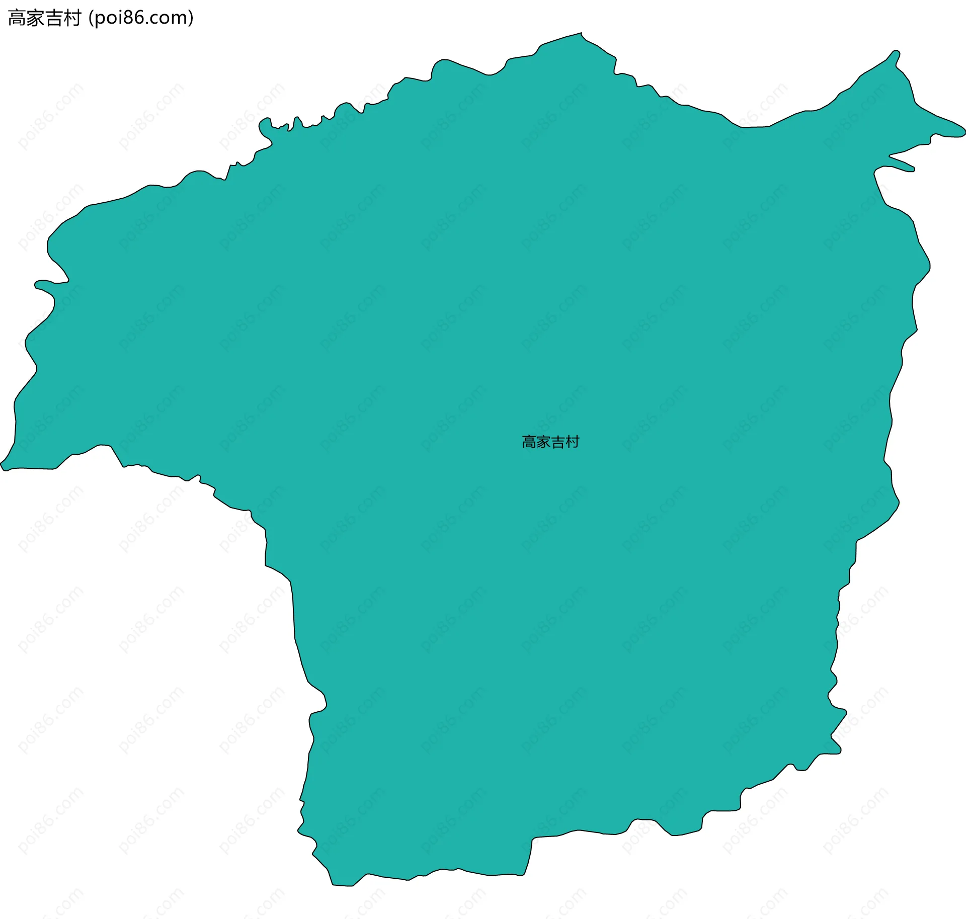 高家吉村边界地图