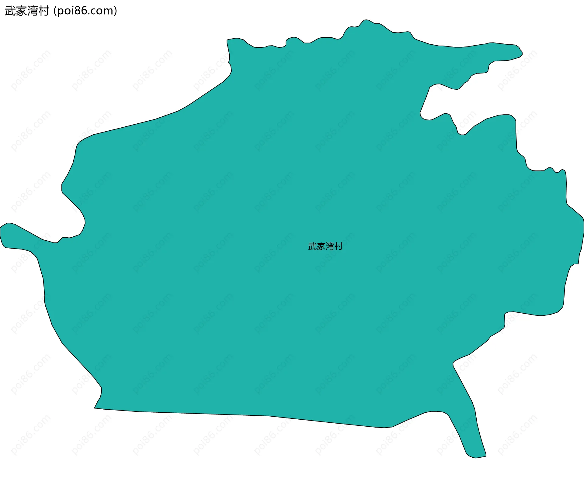 武家湾村边界地图