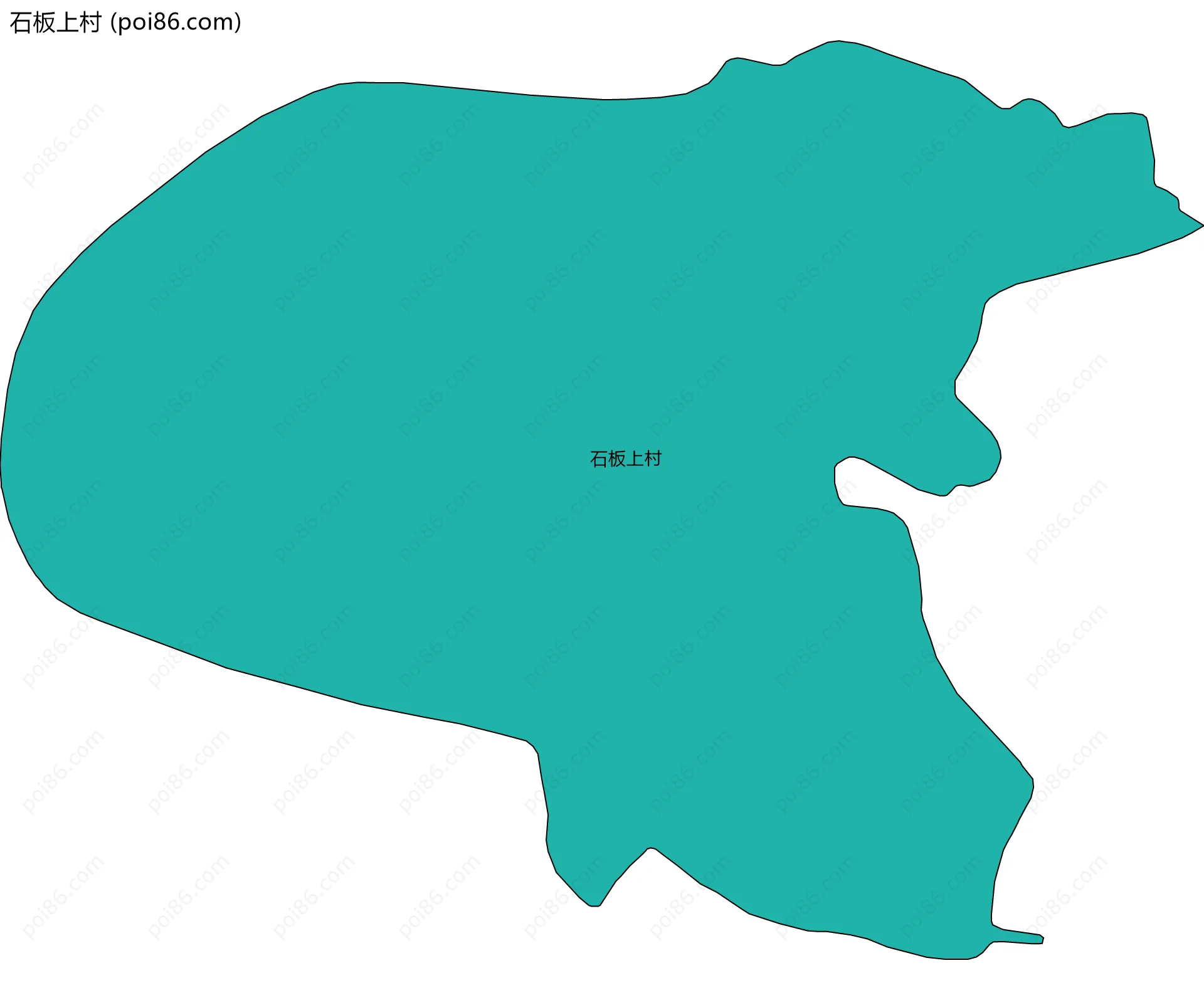 石板上村边界地图