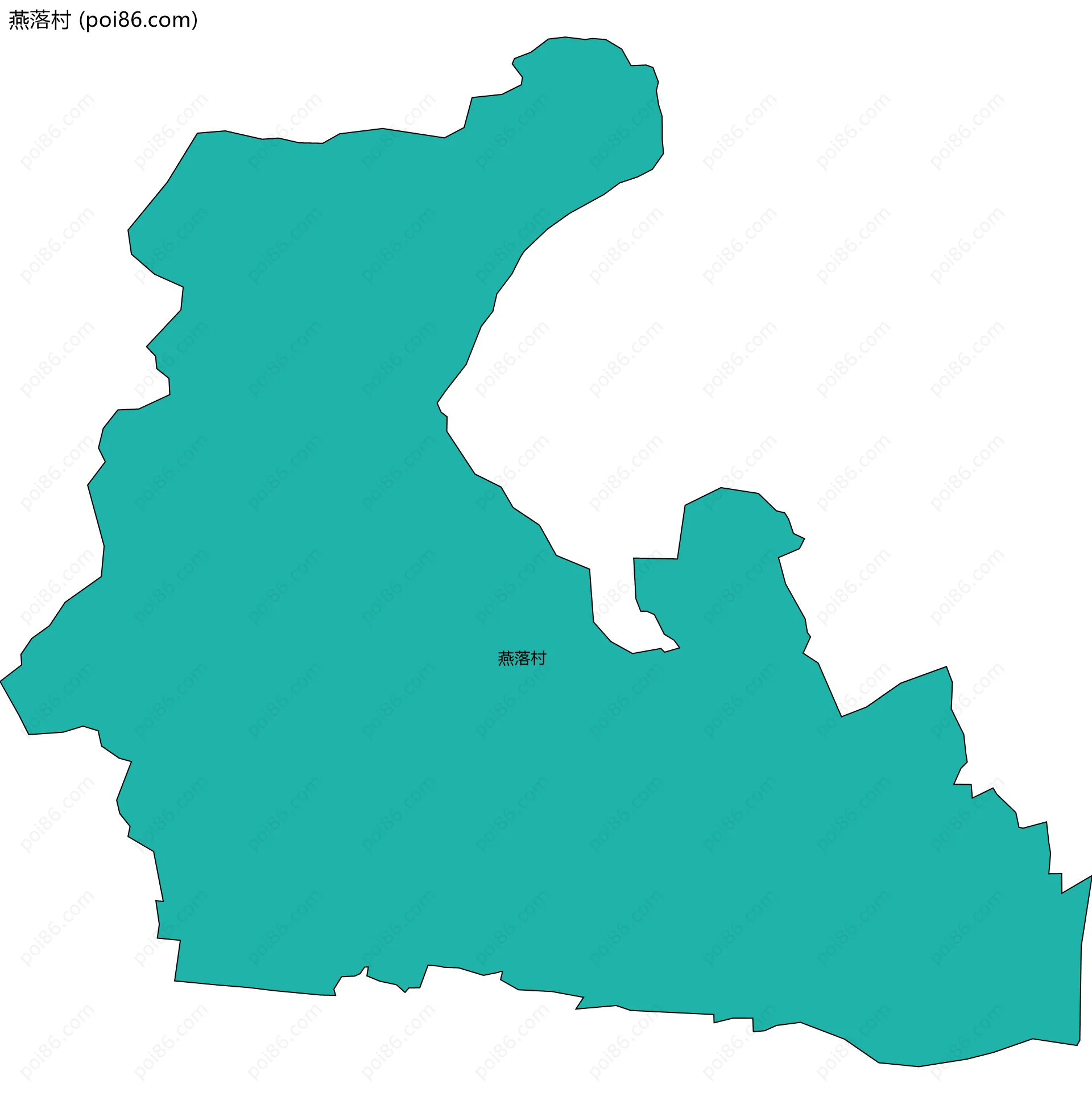 燕落村边界地图