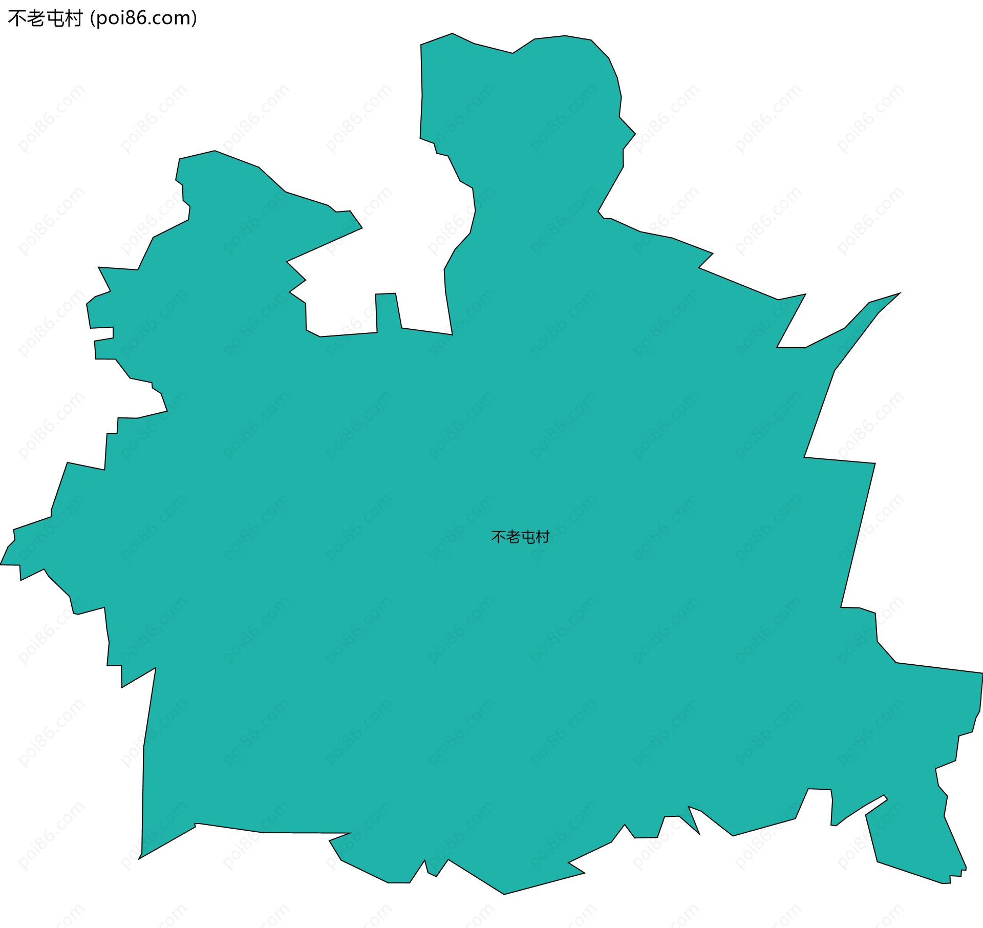 不老屯村边界地图