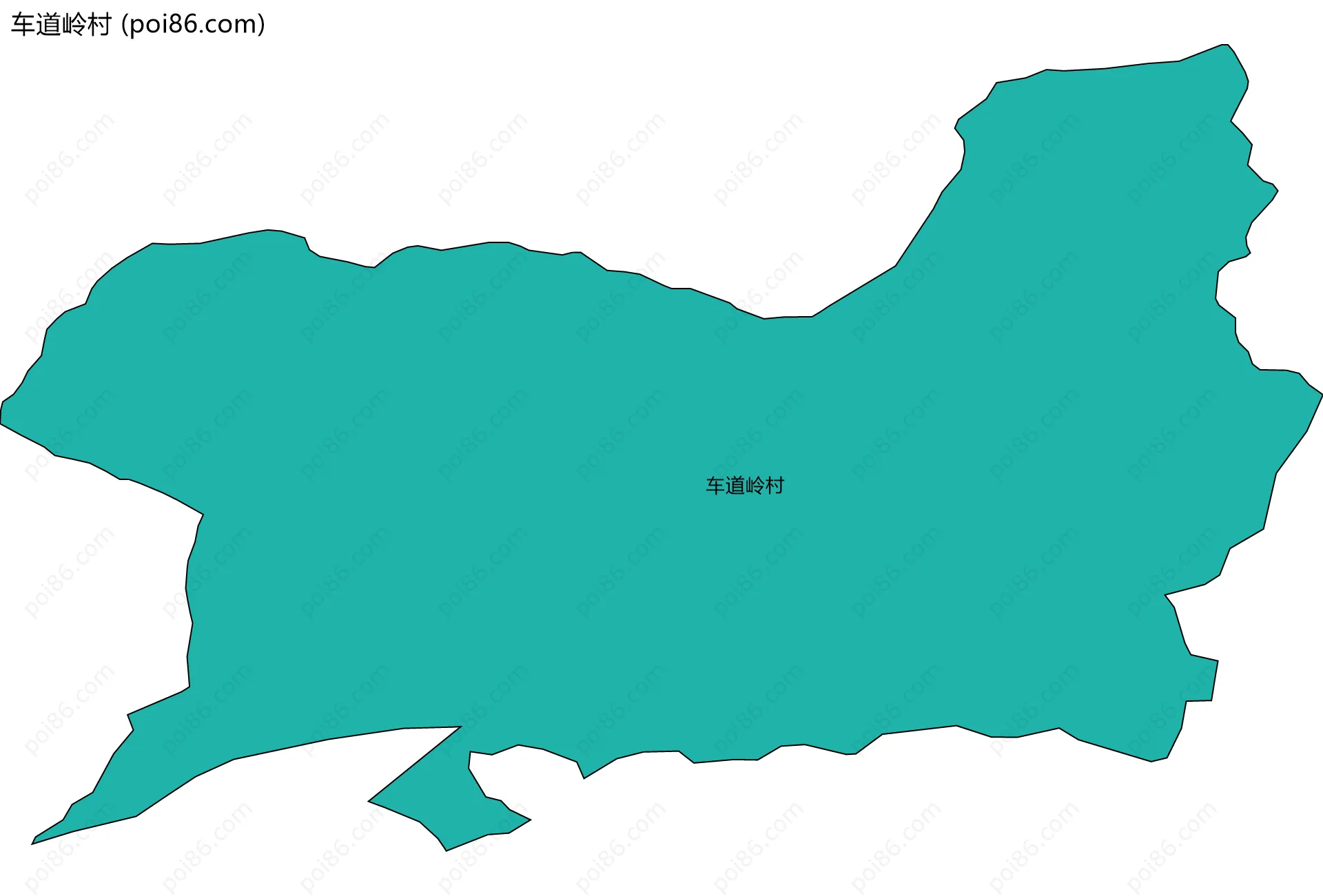 车道岭村边界地图