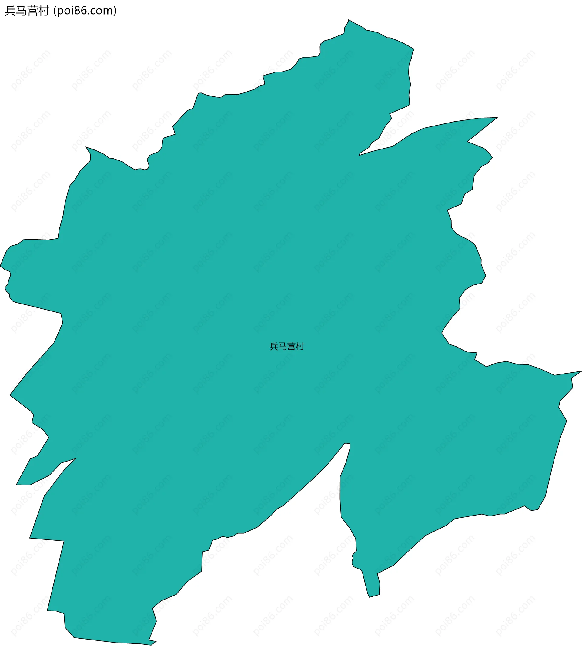 兵马营村边界地图