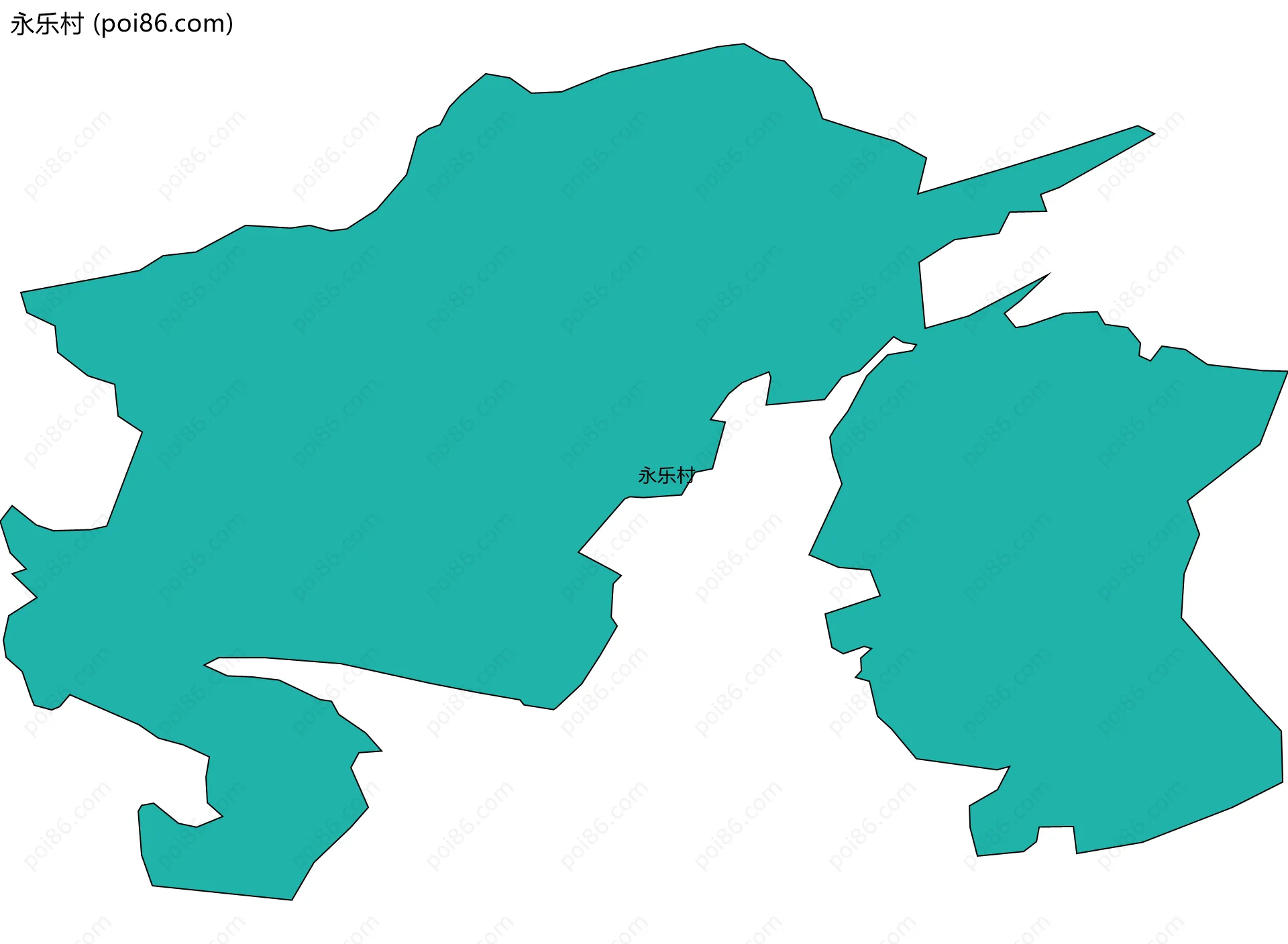 永乐村边界地图