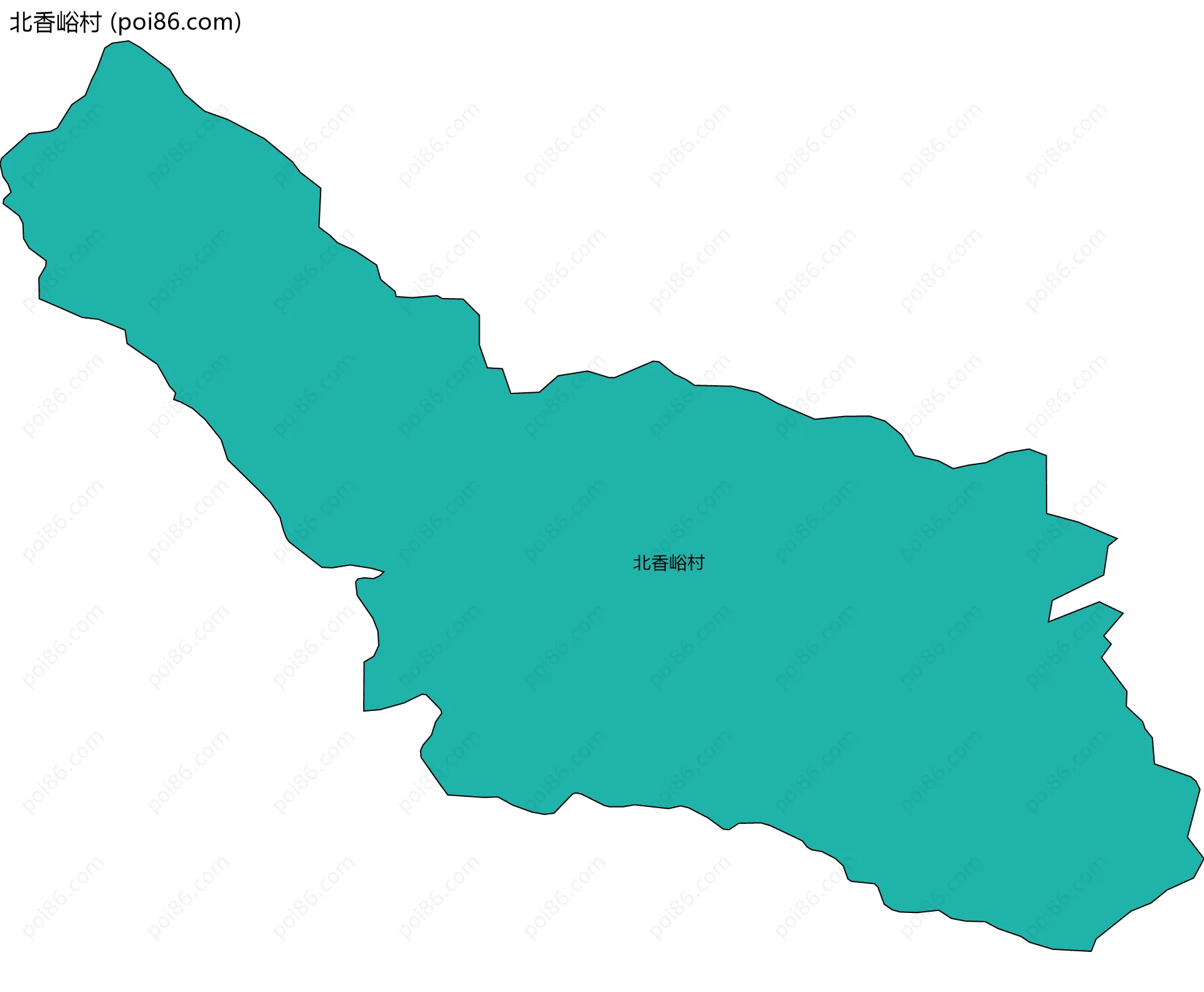 北香峪村边界地图
