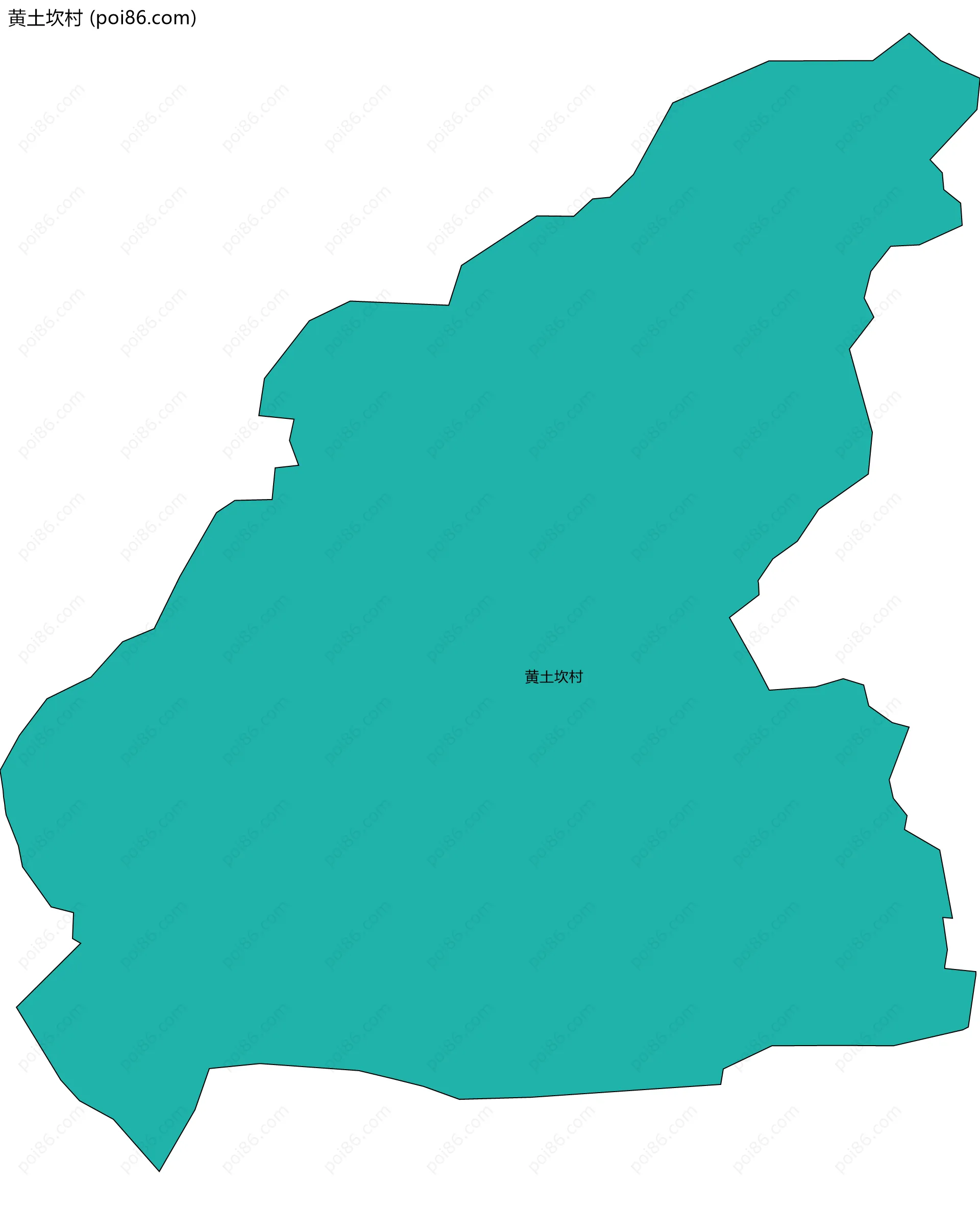 黄土坎村边界地图