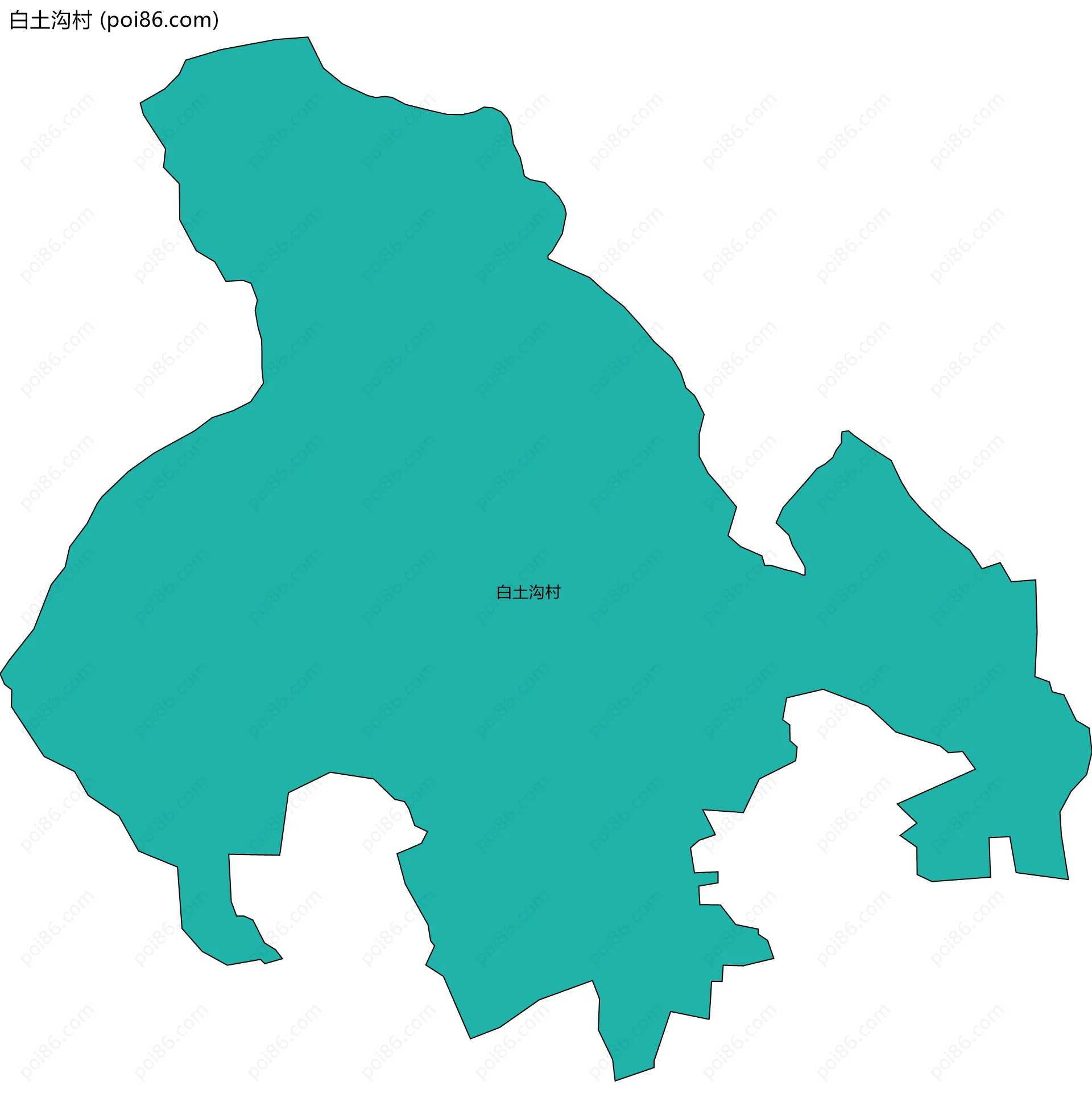 白土沟村边界地图