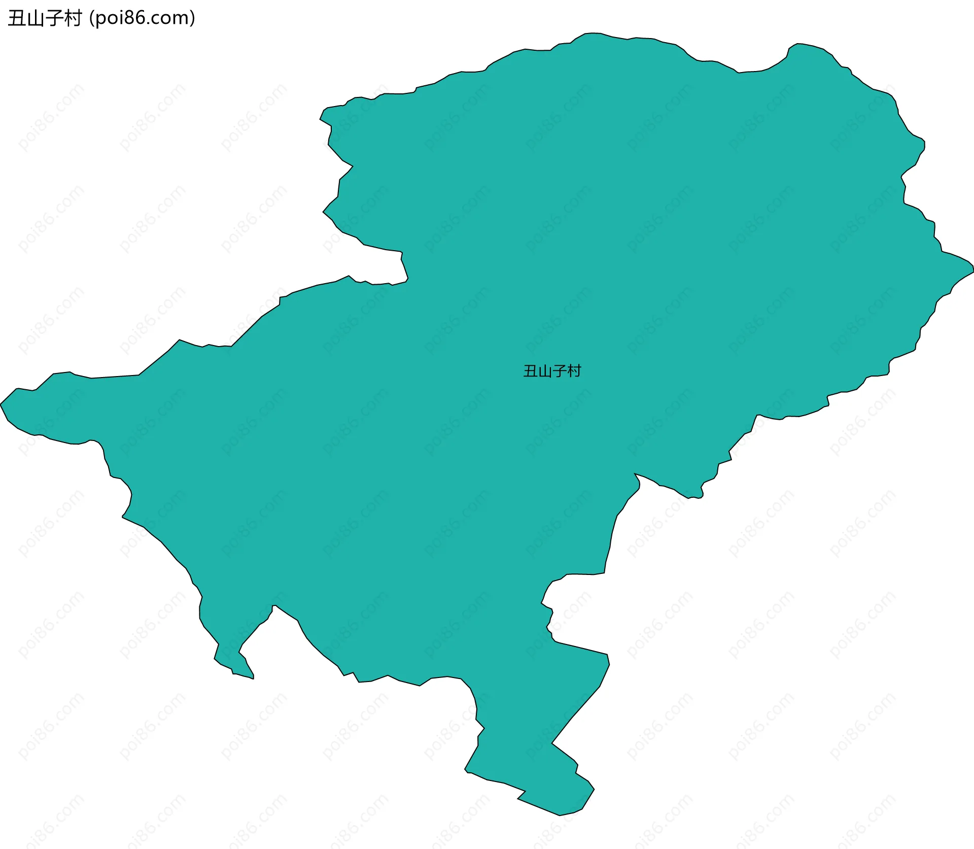 丑山子村边界地图