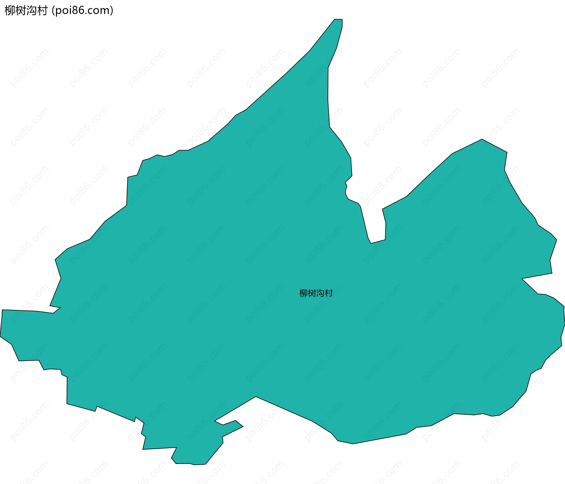 柳树沟村边界地图