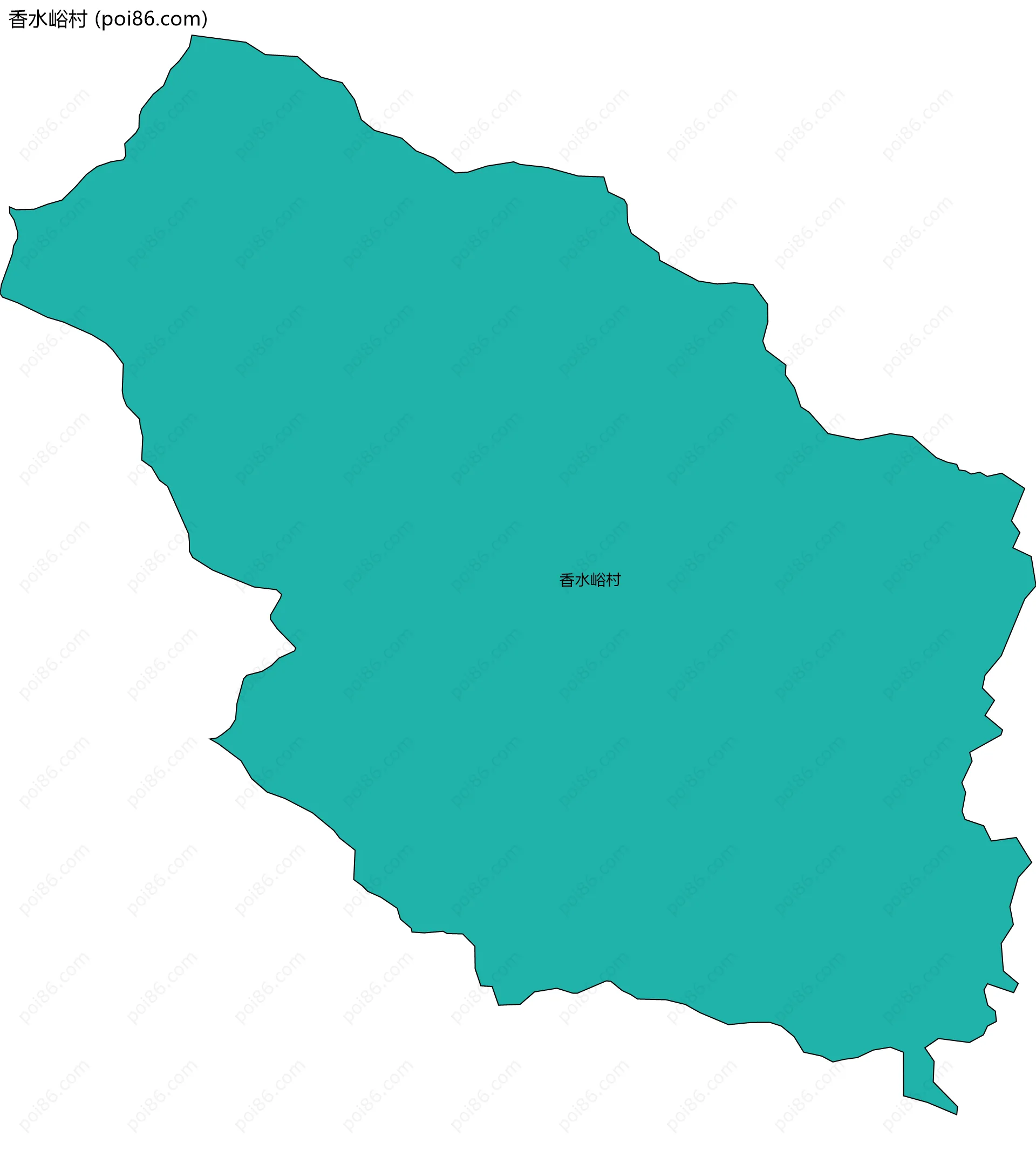 香水峪村边界地图